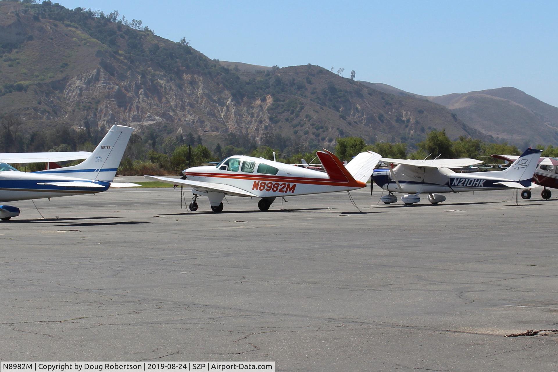 N8982M, 1964 Beech S35 Bonanza C/N D-7310, 1964 Beech S35 BONANZA, Continental IO-520 285 Hp, on Transient Ramp