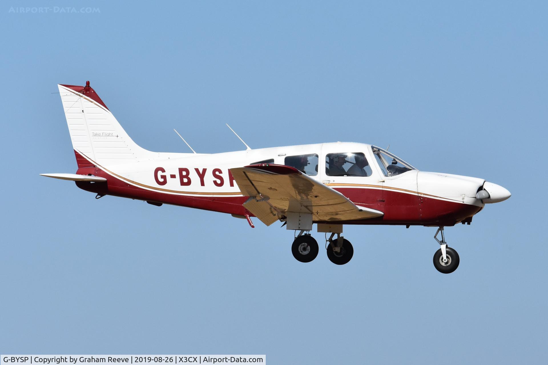 G-BYSP, 1985 Piper PA-28-181 Cherokee Archer II C/N 28-8590047, Landing at Northrepps.