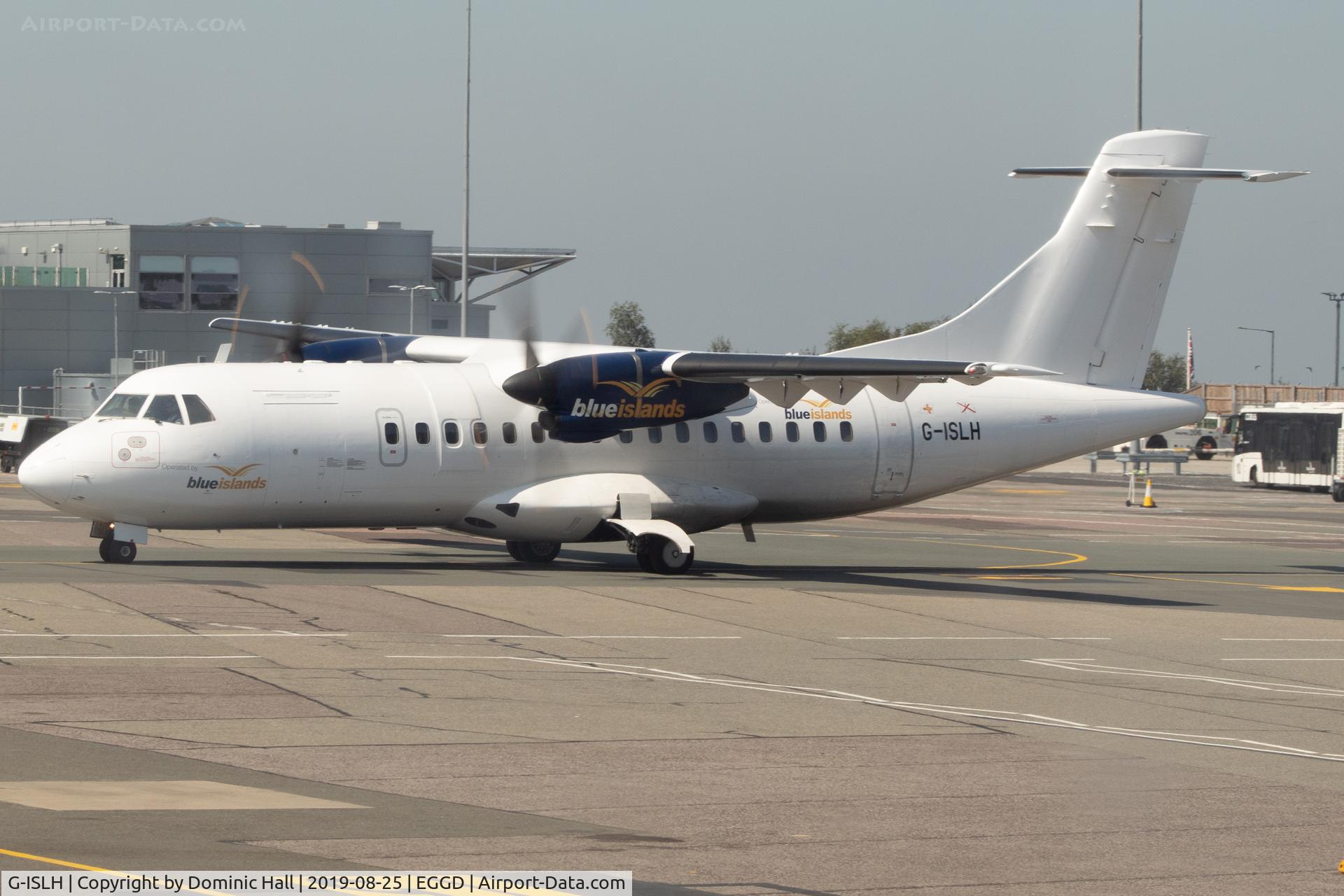 G-ISLH, 1990 ATR 42-320 C/N 173, Taxiing to RWY 27 for departure