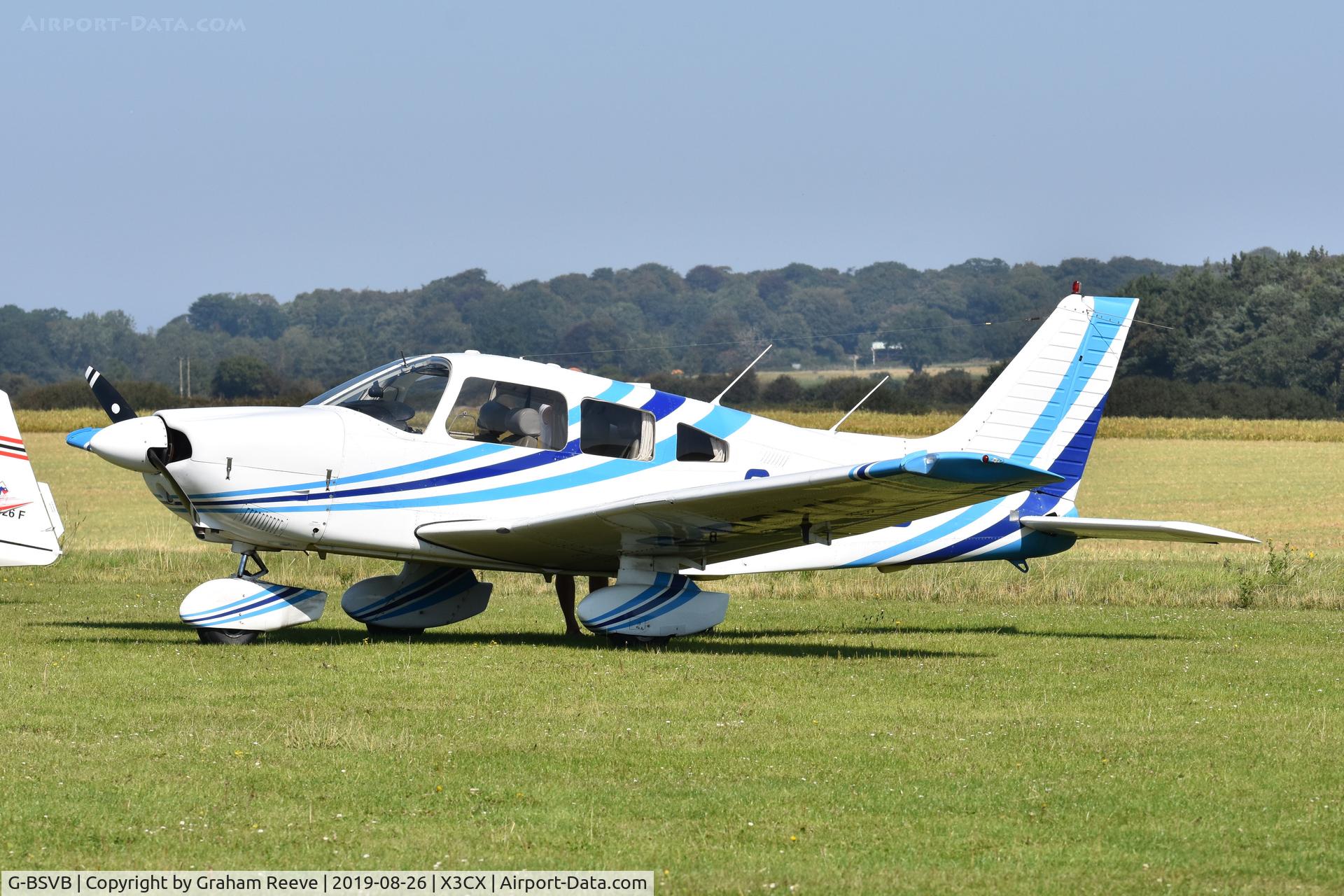 G-BSVB, 1988 Piper PA-28-181 Cherokee Archer II C/N 2890098, Parked at Northrepps.