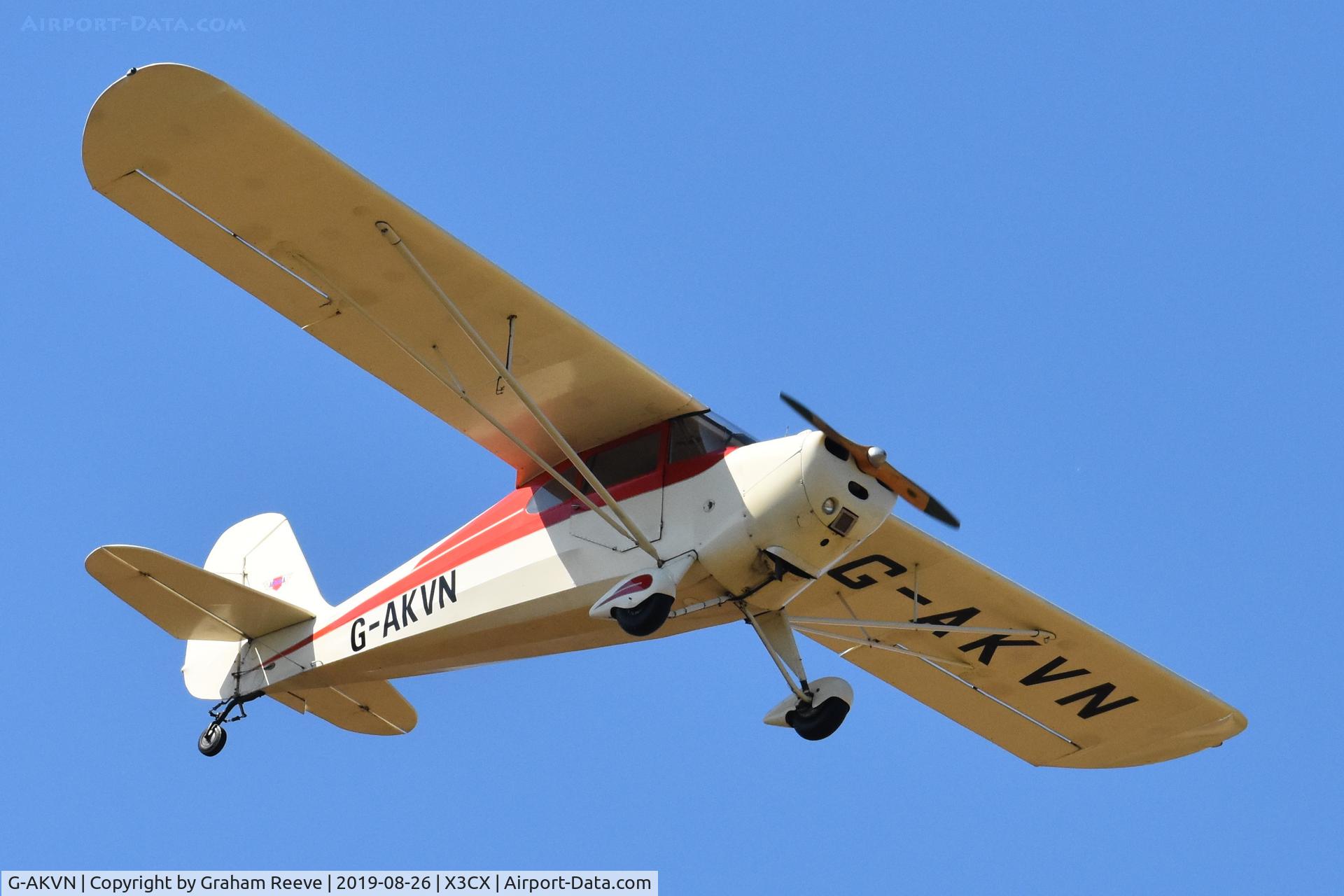 G-AKVN, 1946 Aeronca 11AC Chief Chief C/N 11AC-469, Over head at Northrepps.