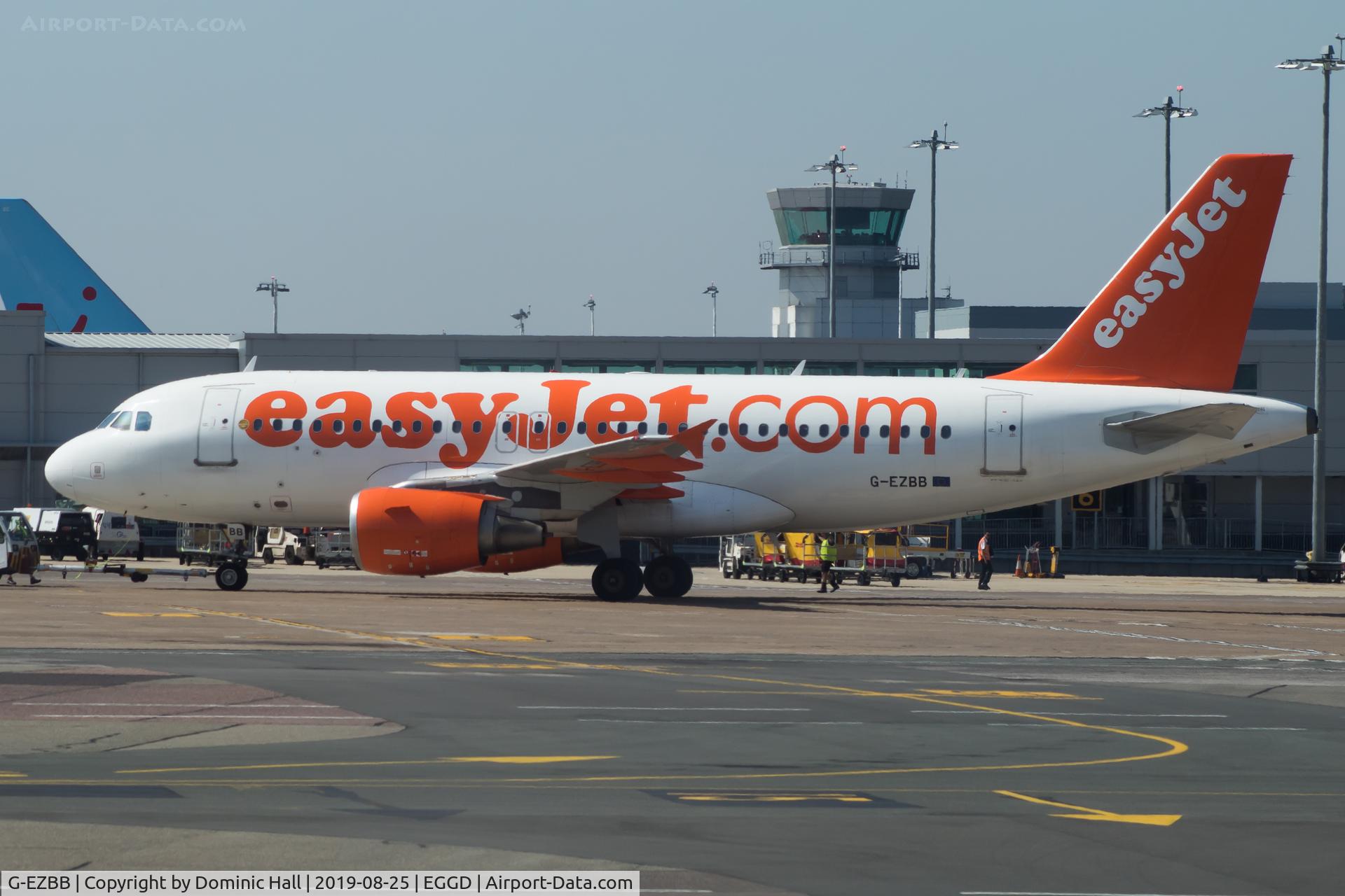 G-EZBB, 2006 Airbus A319-111 C/N 2854, On pushback from stand