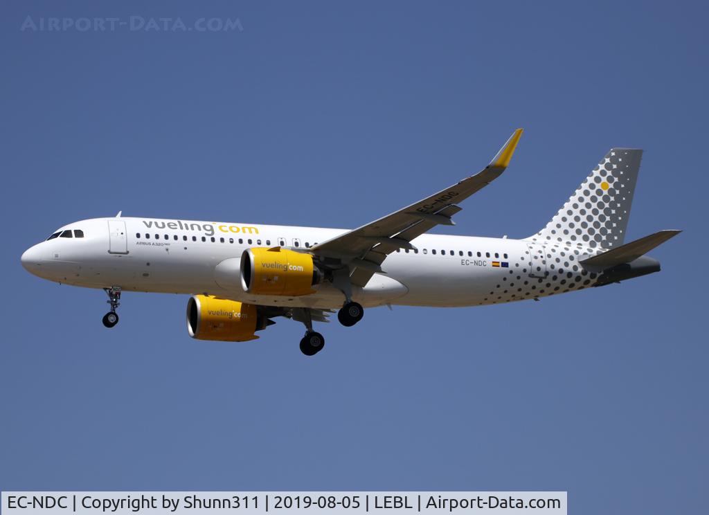 EC-NDC, 2019 Airbus A320-271N C/N 8945, Landing rwy 25R