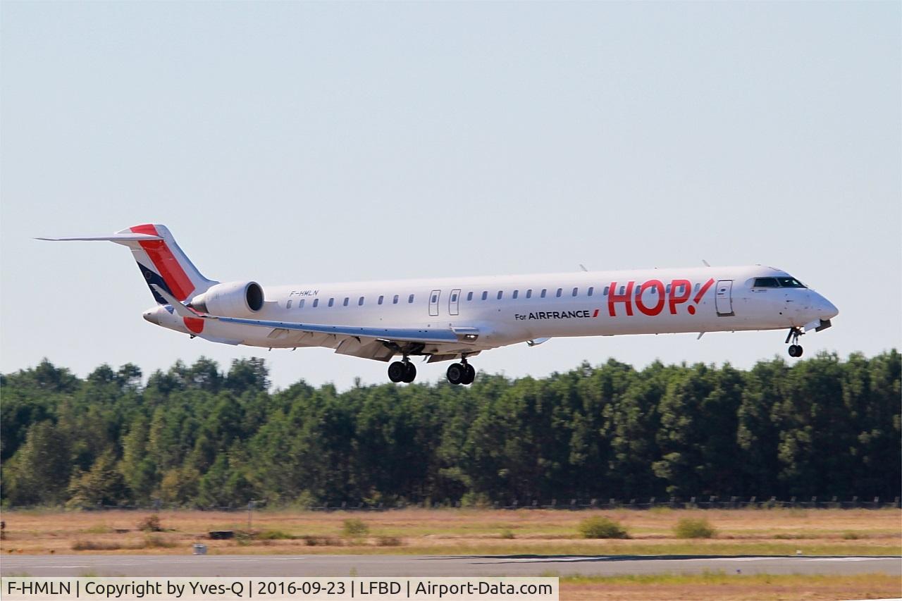 F-HMLN, 2012 Bombardier CRJ-1000EL NG (CL-600-2E25) C/N 19024, Bombardier CRJ-1000EL NG, On final rwy 05, Bordeaux Mérignac airport (LFBD-BOD)