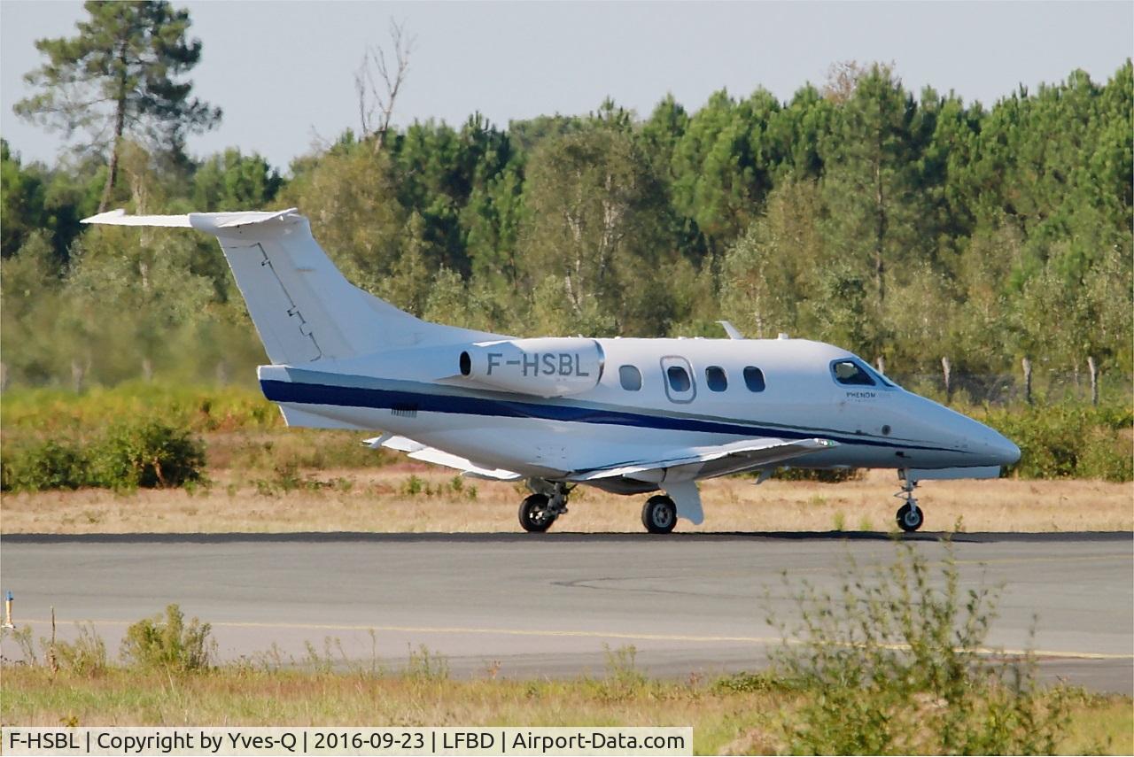 F-HSBL, 2014 Embraer EMB-500 Phenom 100 C/N 50000353, Embraer EMB-500 Phenom 100, Ready to take off rwy 05, Bordeaux Mérignac airport (LFBD-BOD)