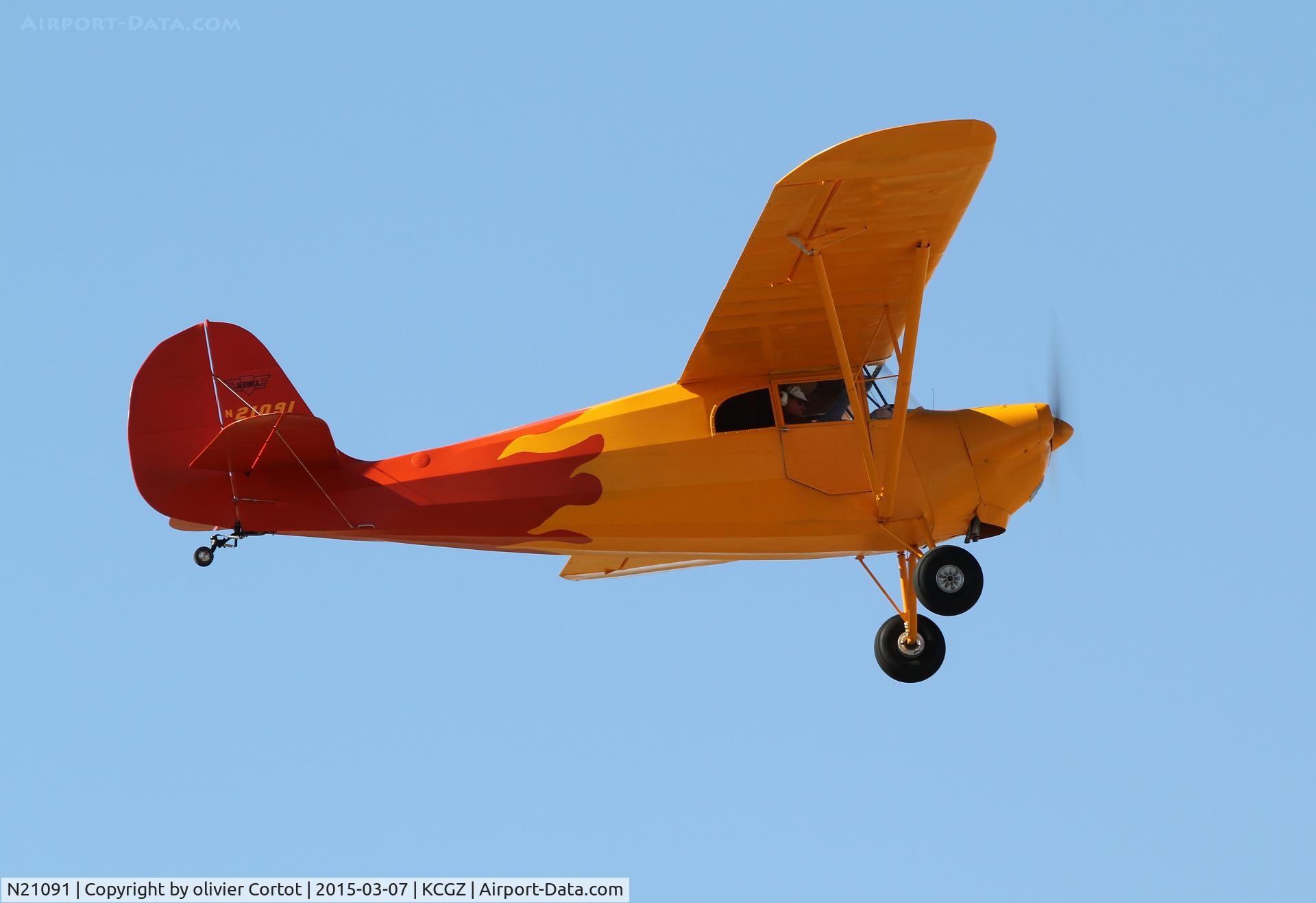 N21091, 1938 Aeronca 65-C C/N C-1068, Flaming paint job !