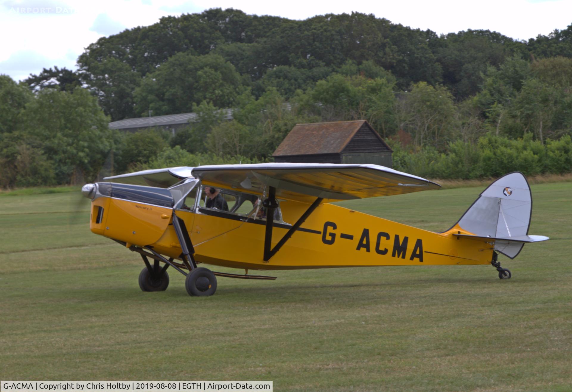 G-ACMA, 1934 De Havilland DH.85 Leopard Moth C/N 7042, 1934 Leopard Moth arrives for the Gathering of Moths Day 2019 at Old Warden