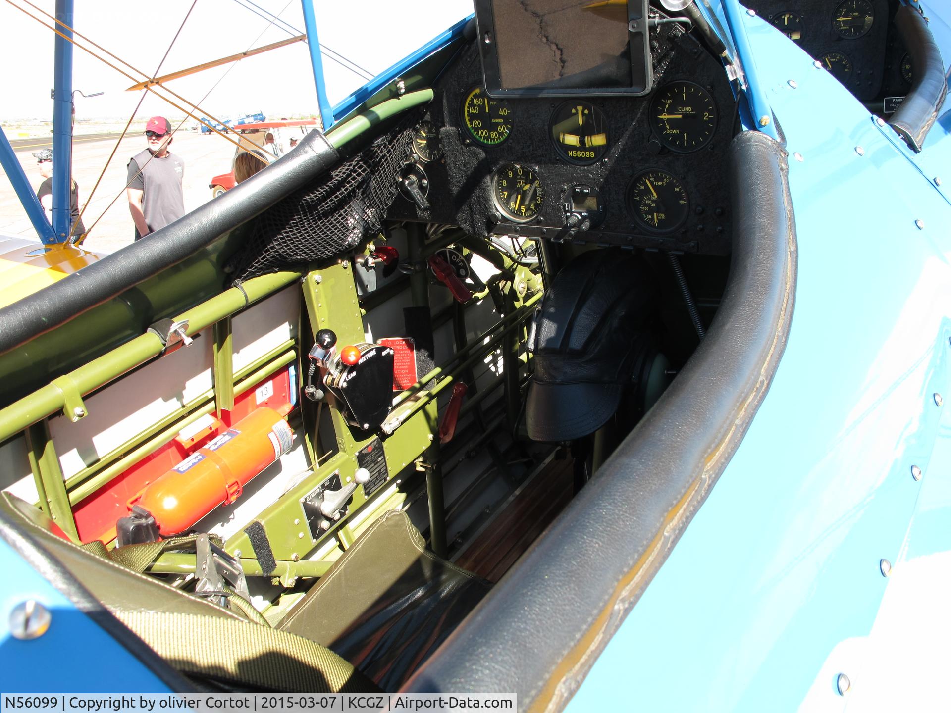 N56099, 1941 Boeing A75N1 C/N 75-873, View on the rear cockpit