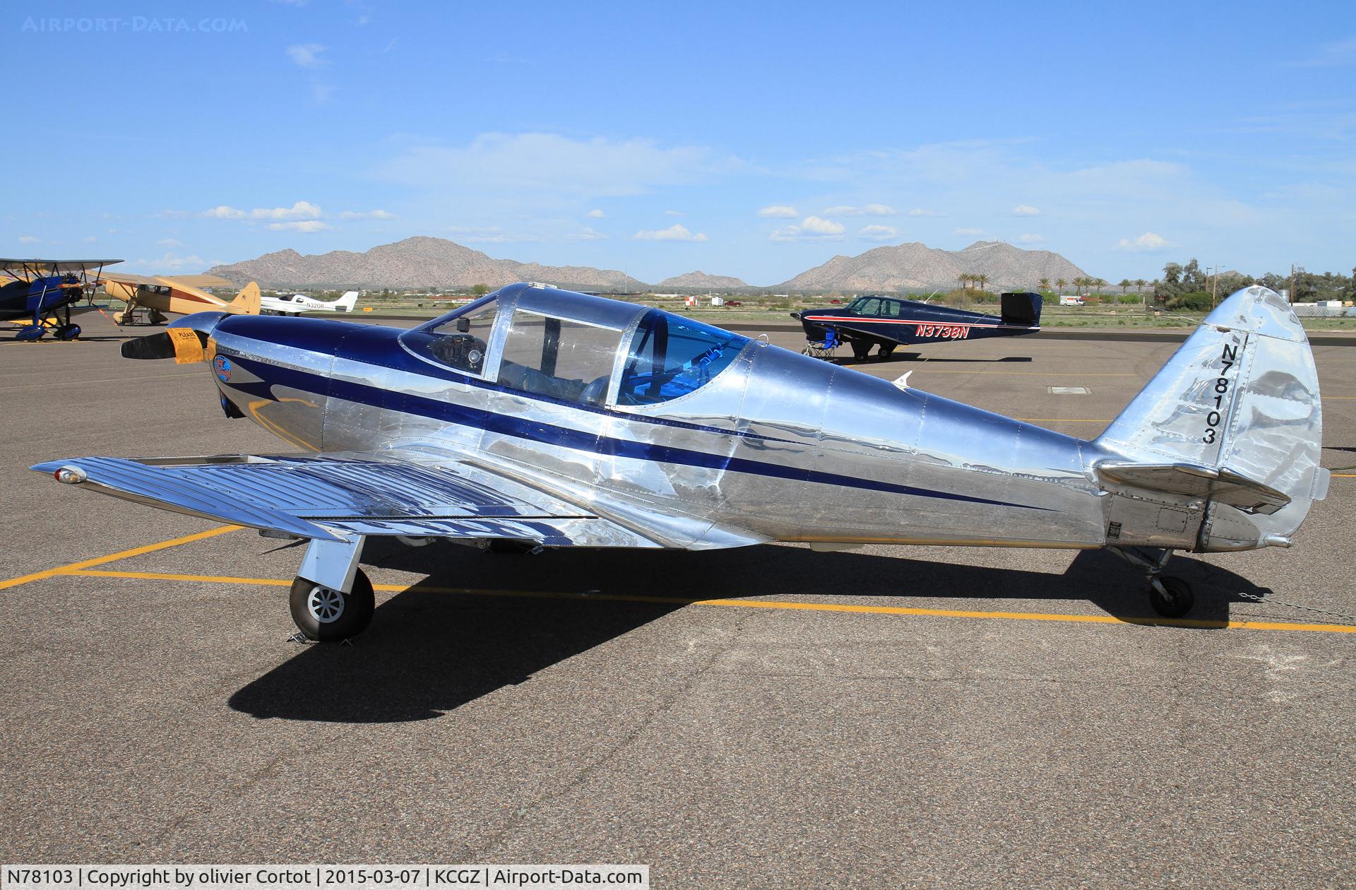N78103, 1946 Globe GC-1B Swift C/N 2103, Cactus fly in