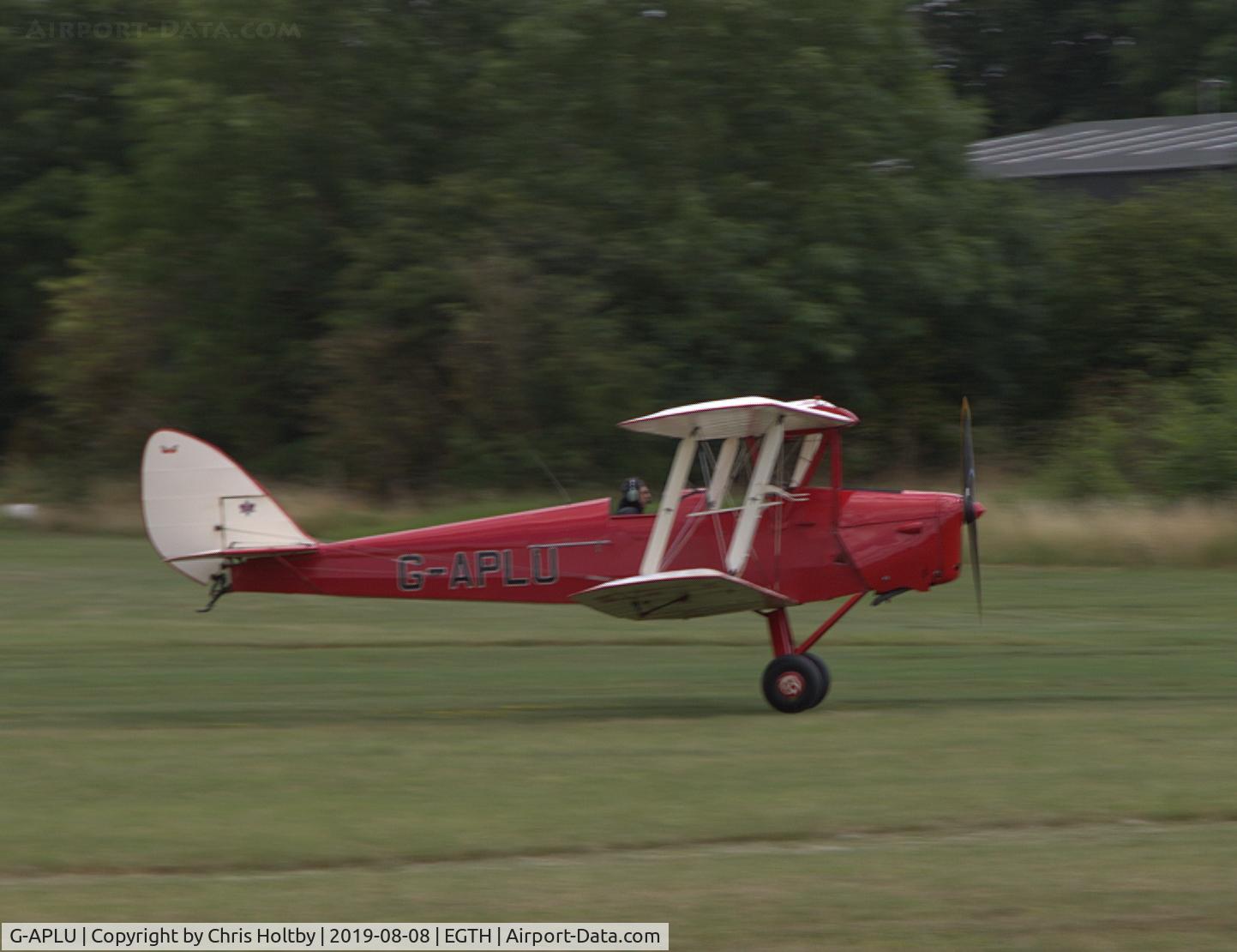 G-APLU, 1941 De Havilland DH-82A Tiger Moth II C/N 85094, 1941 Tiger moth taking off at the Gathering of Moths Day 2019 at Old Warden