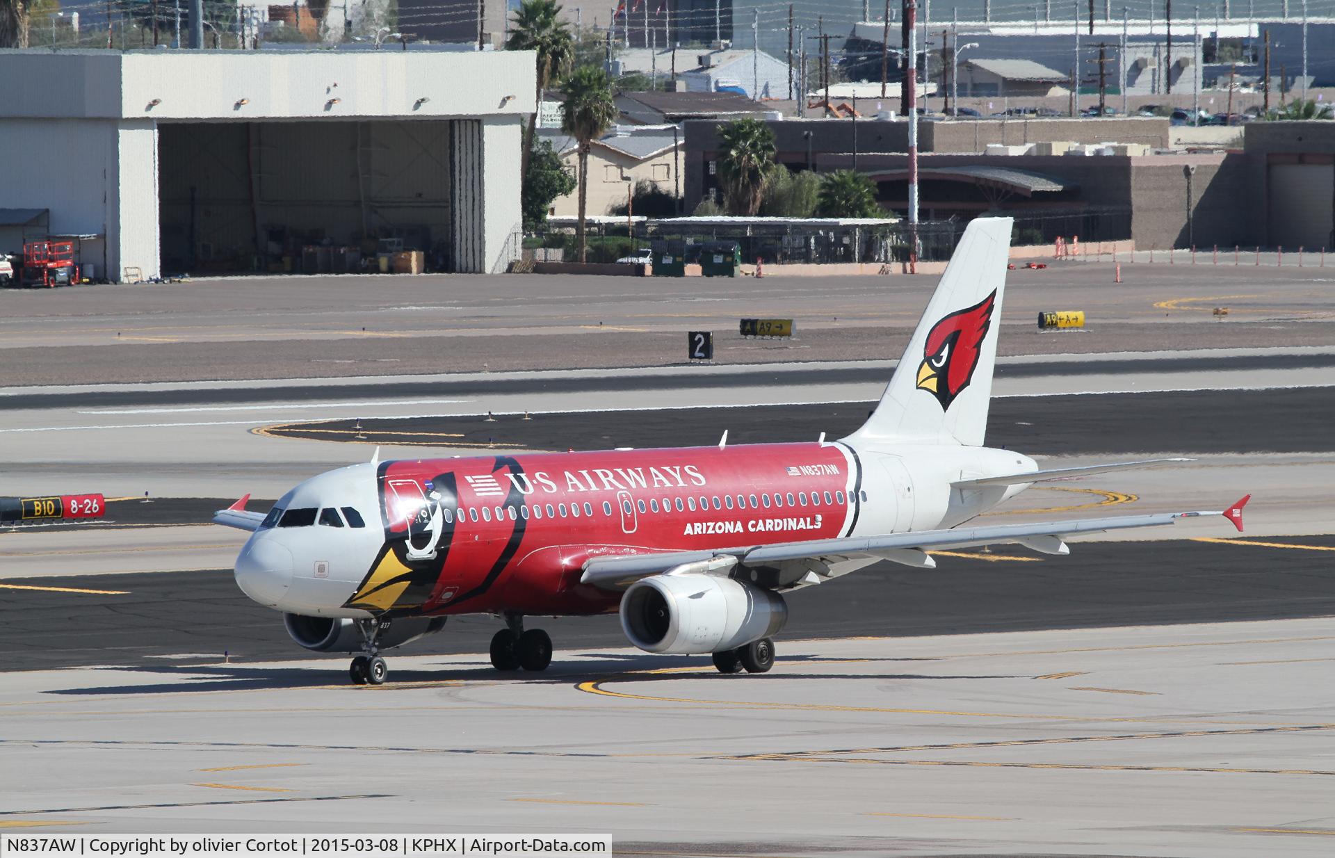N837AW, 2005 Airbus A319-132 C/N 2595, PHX in 2015