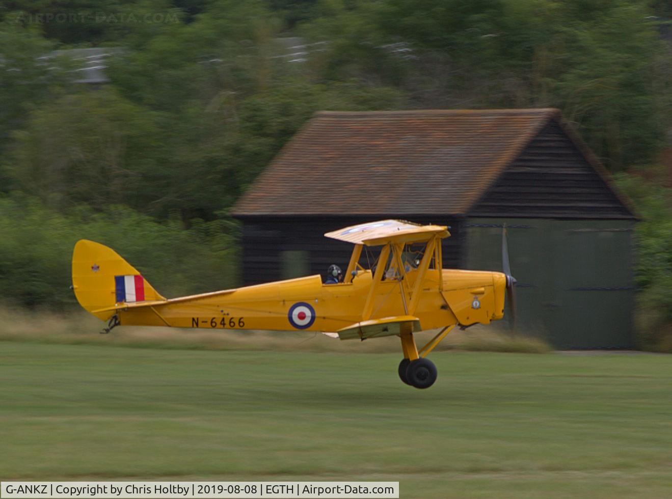 G-ANKZ, 1938 De Havilland DH-82A Tiger Moth II C/N 3803, 1938 Tiger Moth taking off at the Gahering of Moths Day 2019 at Old Warden