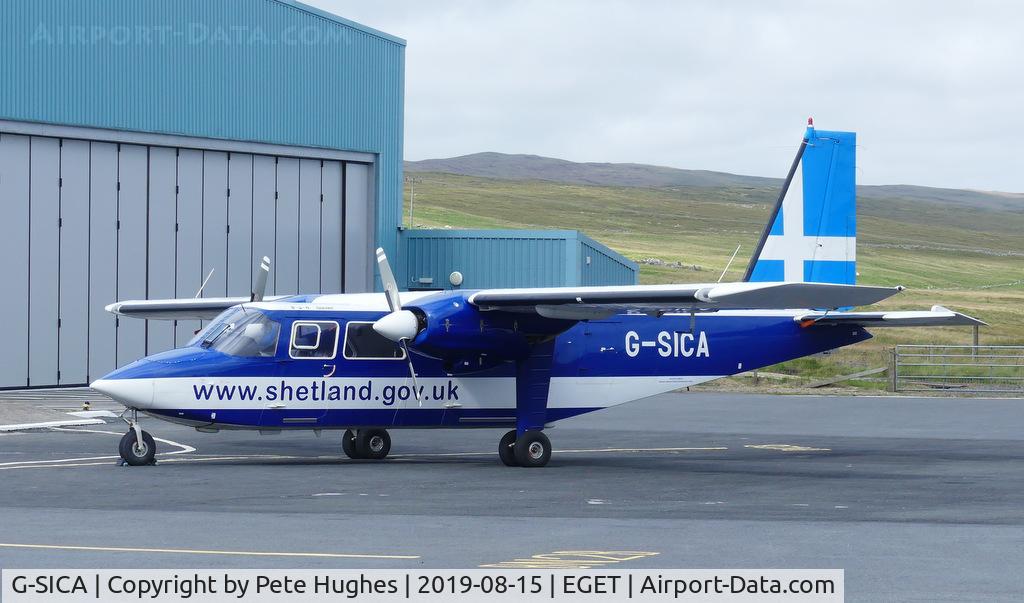 G-SICA, 2006 BN-2B-20 Islander BN-2B-20 Islander C/N 2304, Islander G-SICA at Tingwall, Shetland