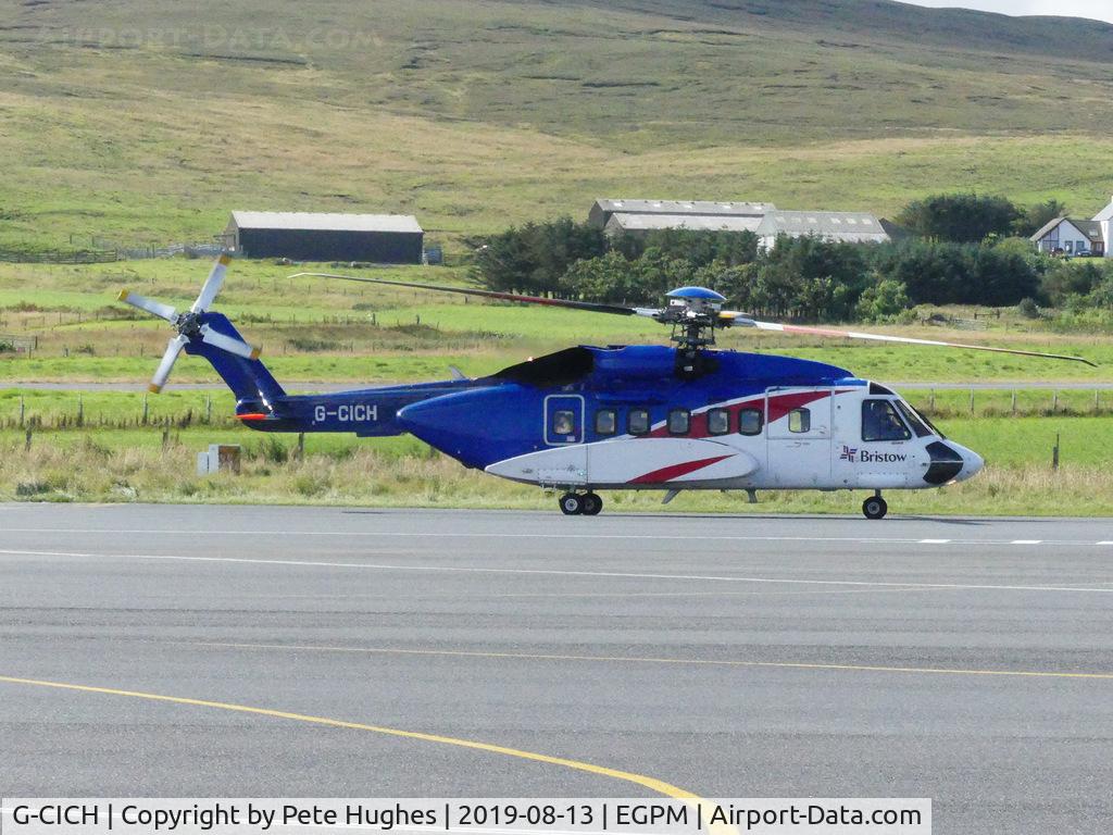 G-CICH, 2013 Sikorsky S-92A C/N 920209, G-CICH Silorsky S92 at Scatsa, Shetland
