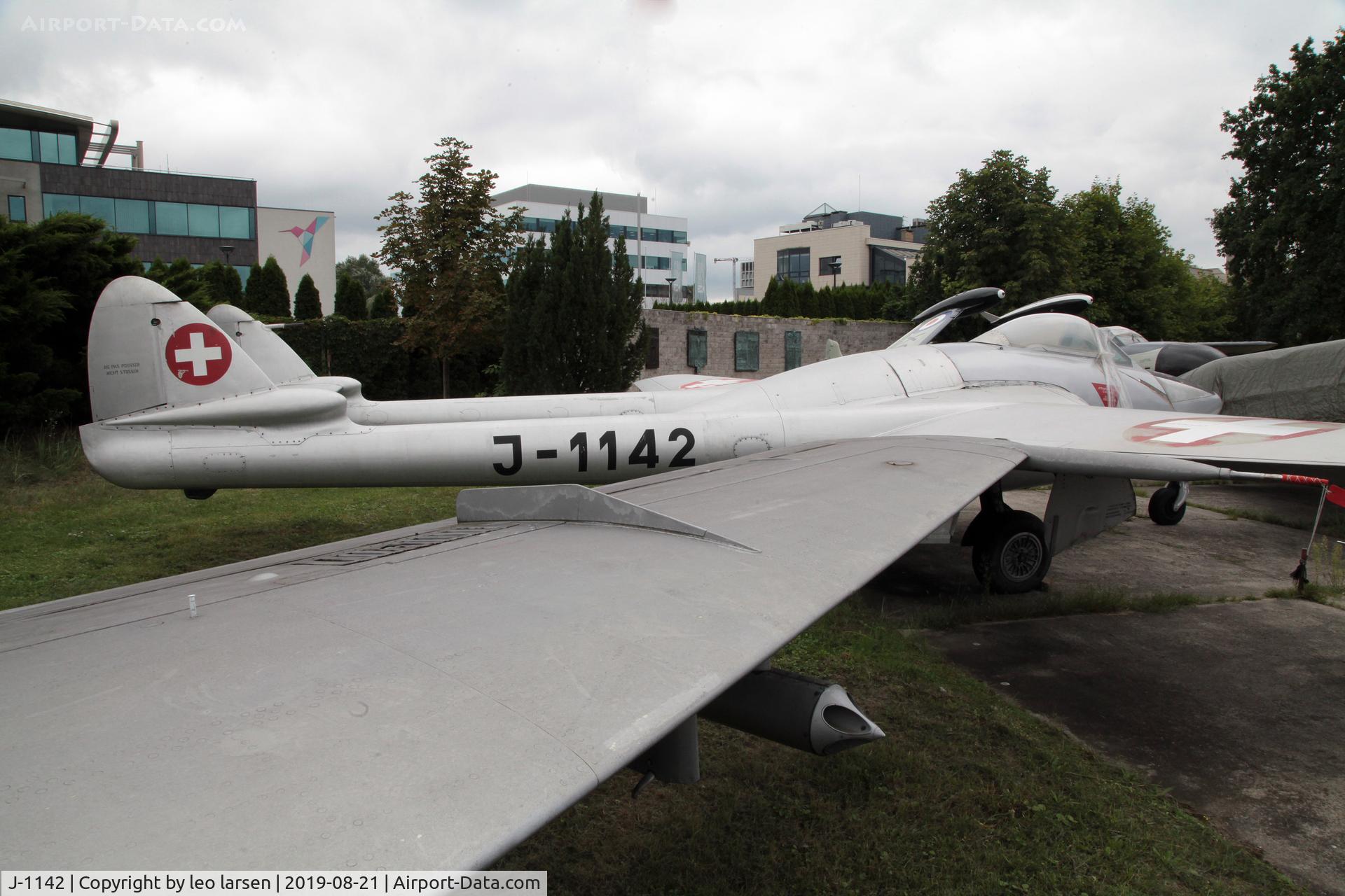 J-1142, De Havilland (FFA) Vampire FB.6 (DH-100) C/N 651, Polish Aviation Museum Krakow 21.8.2019