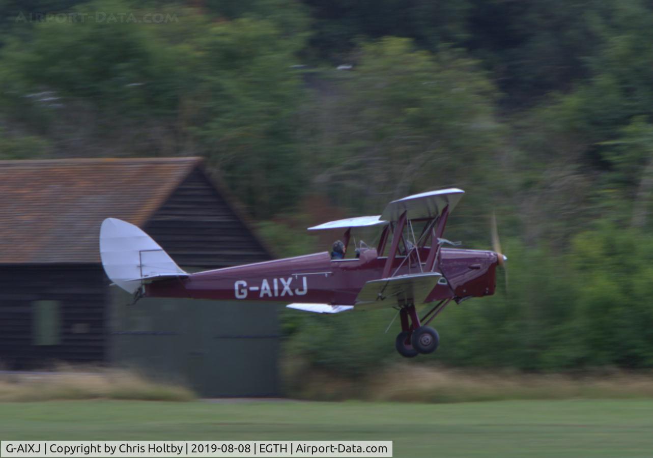 G-AIXJ, 1942 De Havilland DH-82A Tiger Moth II C/N 85434, 1942 Tiger Moth taking off at the Gathering of Moths Day 2019 at Old Warden