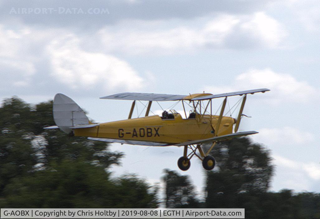 G-AOBX, 1940 De Havilland DH-82A Tiger Moth II C/N 83653, 1940 Tiger Moth taking off at the Gathering of Moths 2019 at Old Warden