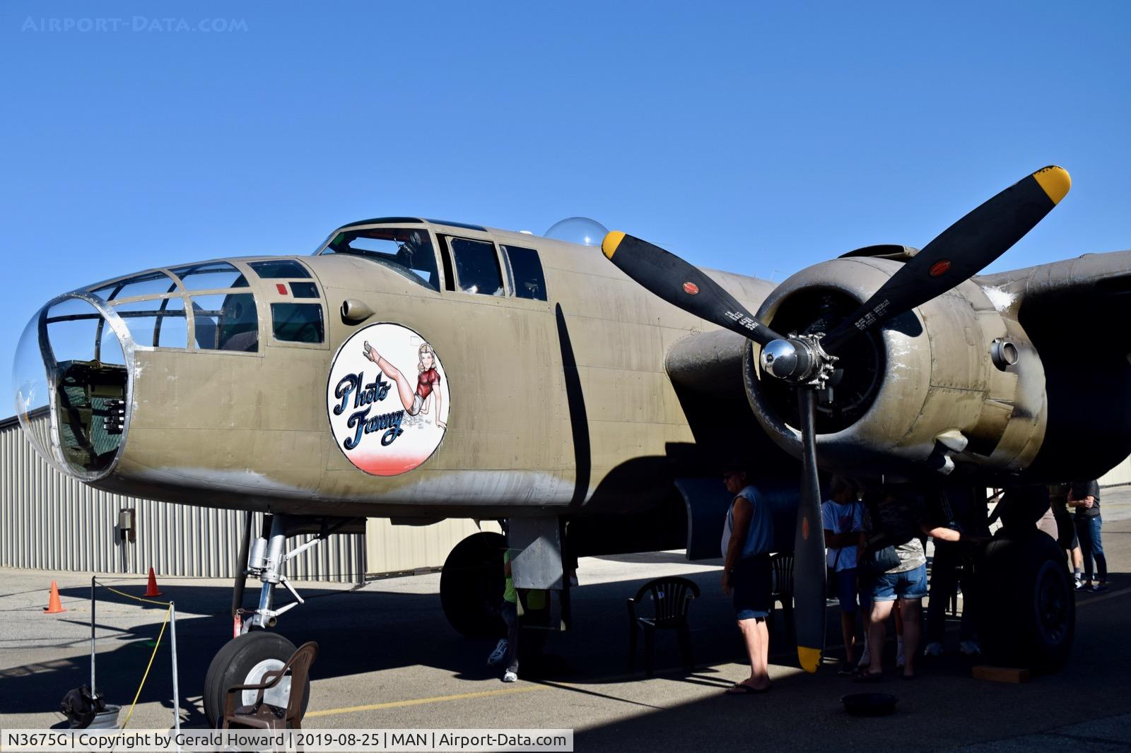 N3675G, 1944 North American B-25J Mitchell Mitchell C/N 108-33698, Parked for display.