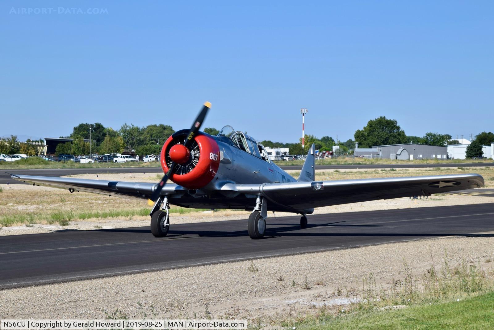 N56CU, 1941 North American AT-6A Texan C/N 786536, Taxiing on Alpha.