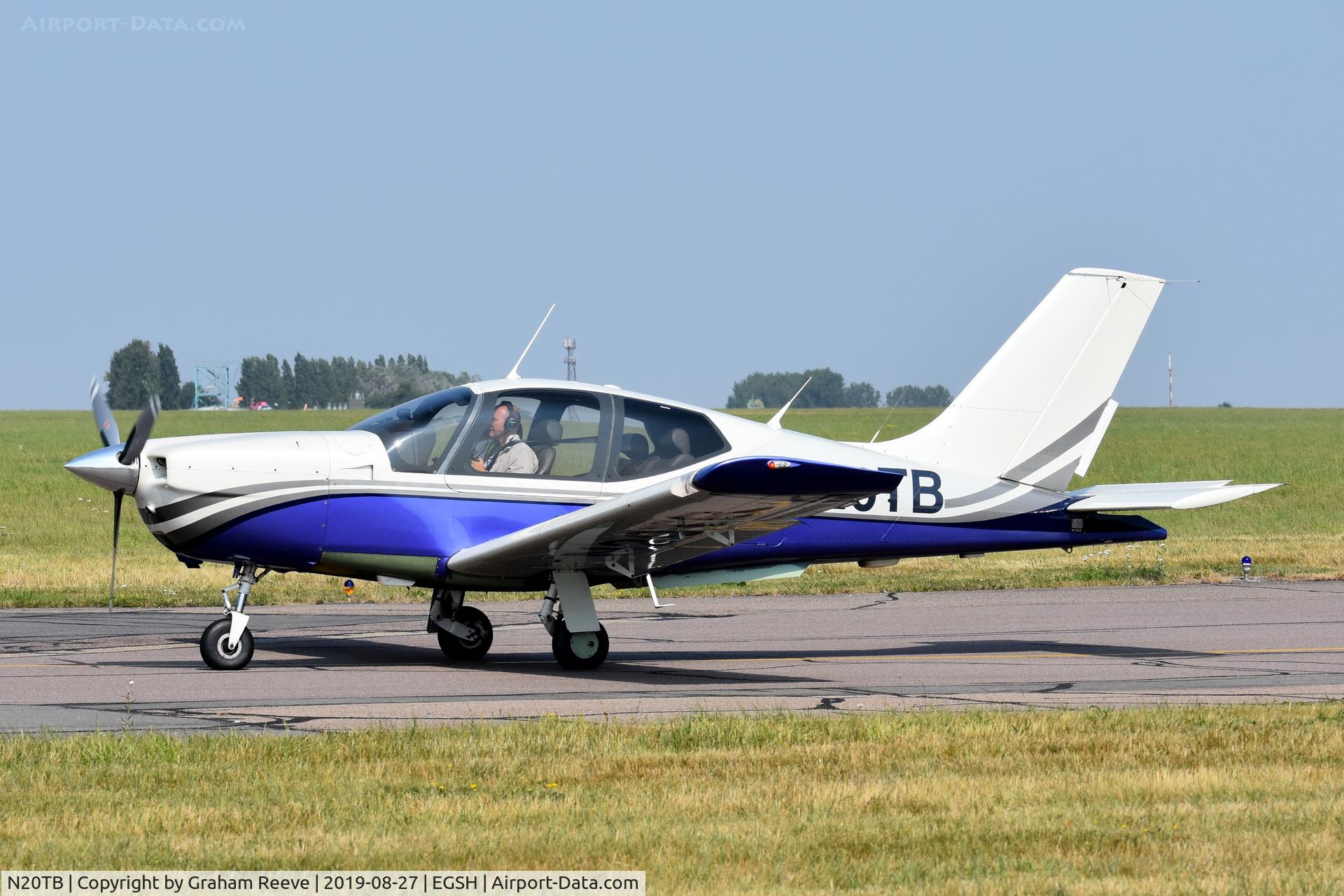 N20TB, 2000 Socata TB-20 GT C/N 2008, Just landed at Norwich.