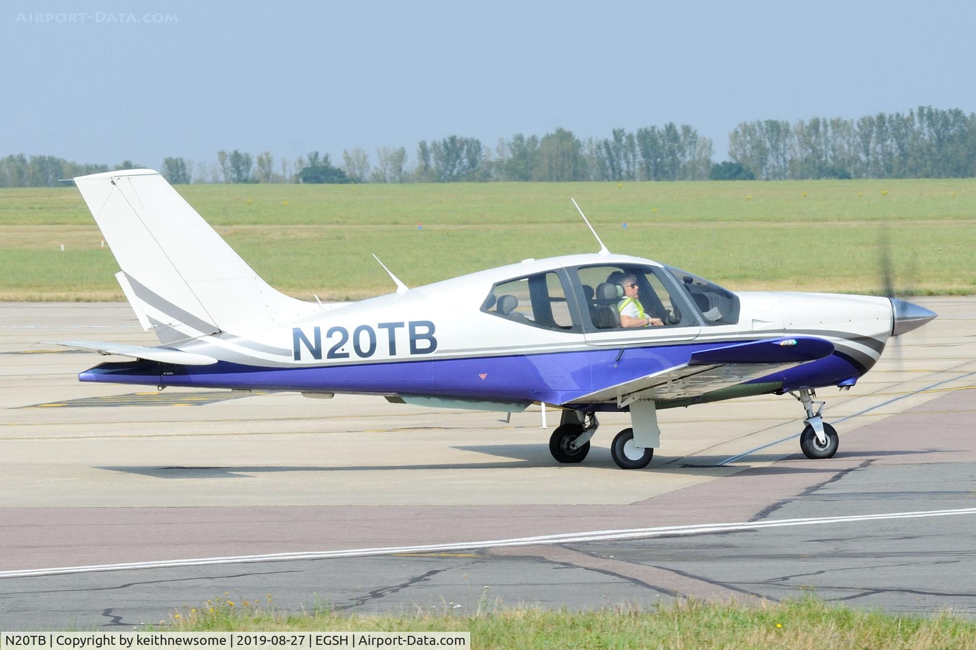 N20TB, 2000 Socata TB-20 GT C/N 2008, Leaving Norwich for demo flight.