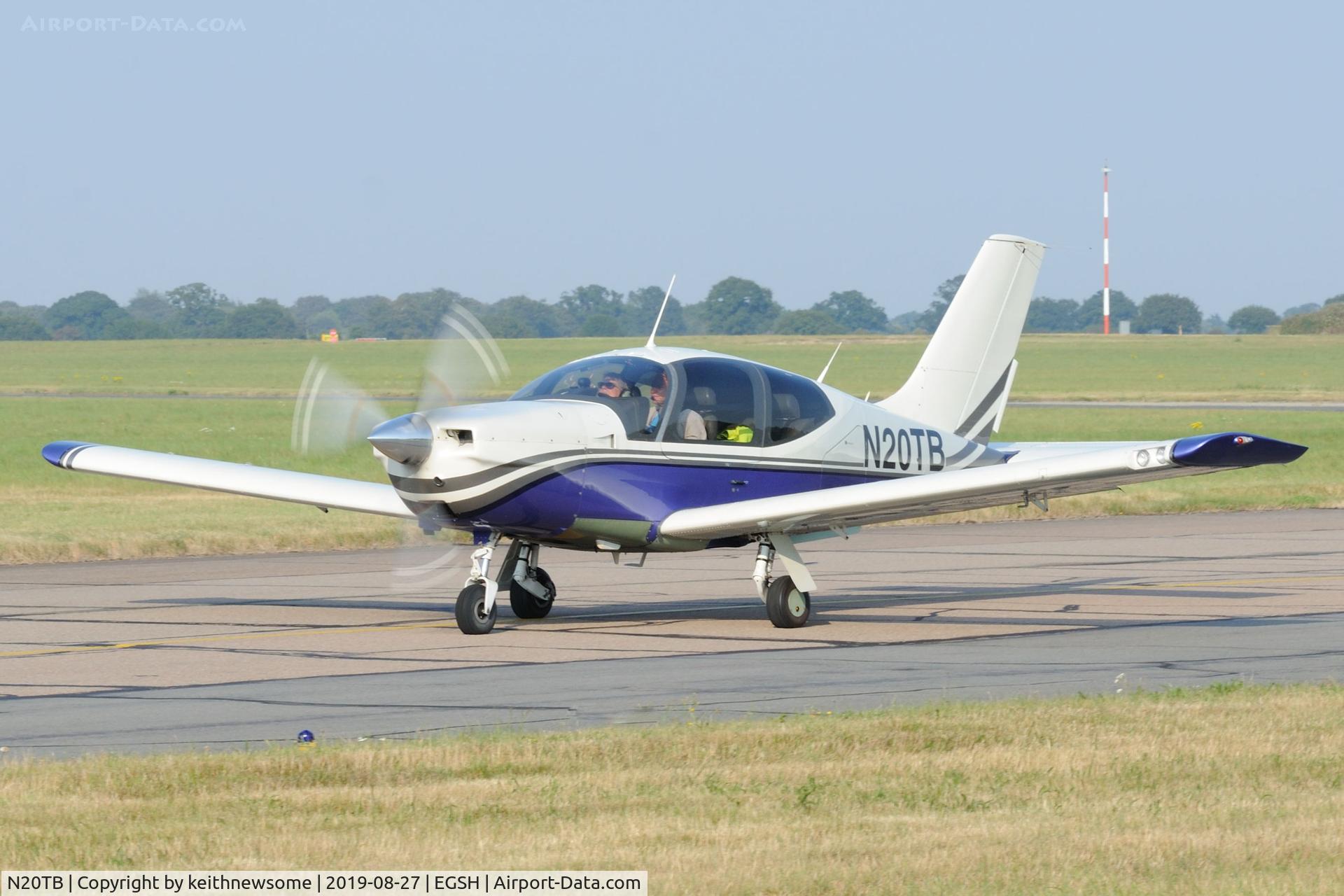 N20TB, 2000 Socata TB-20 GT C/N 2008, Arriving at Norwich following demo flight.