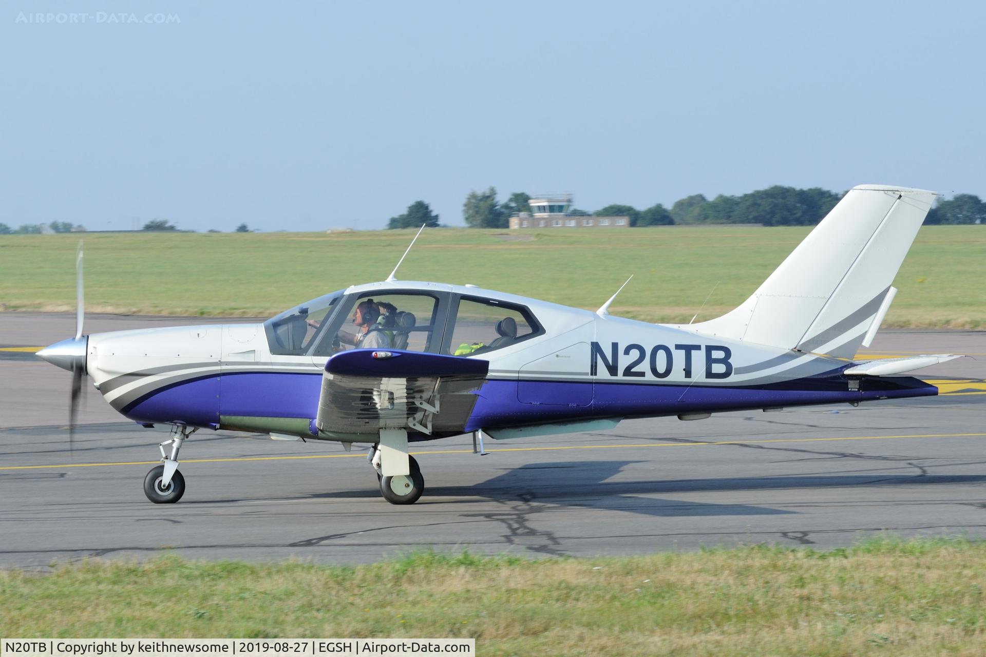 N20TB, 2000 Socata TB-20 GT C/N 2008, Arriving at Norwich following demo flight.