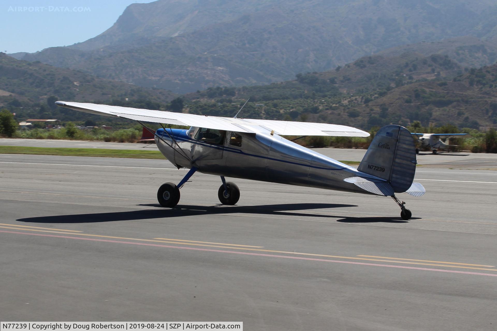 N77239, 1946 Cessna 120 C/N 11701, 1946 Cessna 120, Continental C85 85 Hp, taxi to Rwy 22