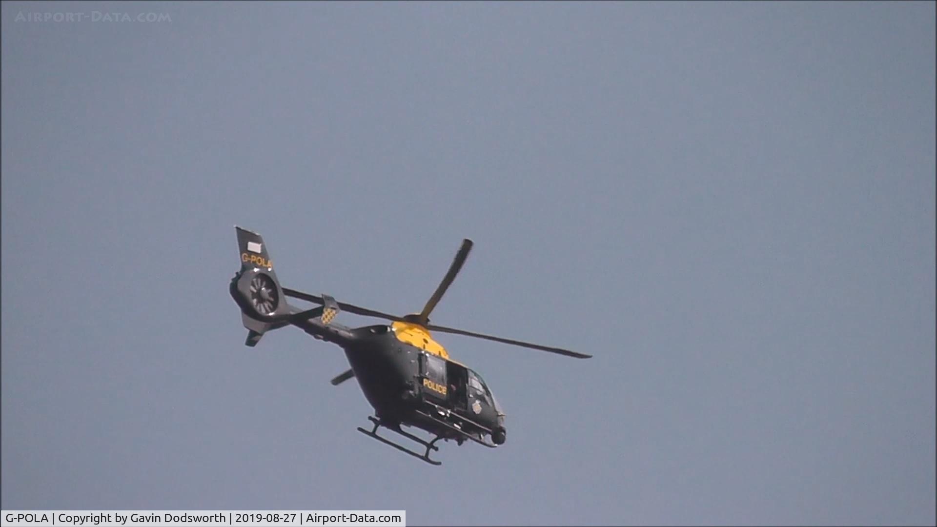 G-POLA, 2010 Eurocopter EC-135P-2+ C/N 877, G-POLA over the Firthmoor and Eastbourne areas of Darlington, England, on Tuesday 27th August 2019