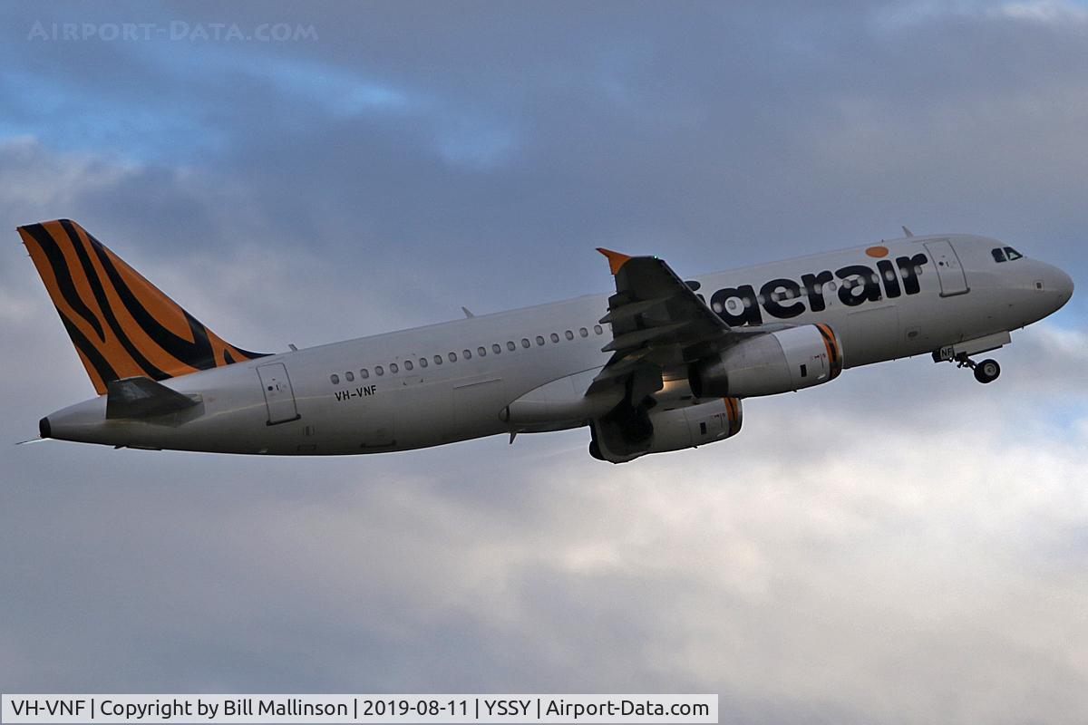 VH-VNF, 2007 Airbus A320-232 C/N 3332, into the blue