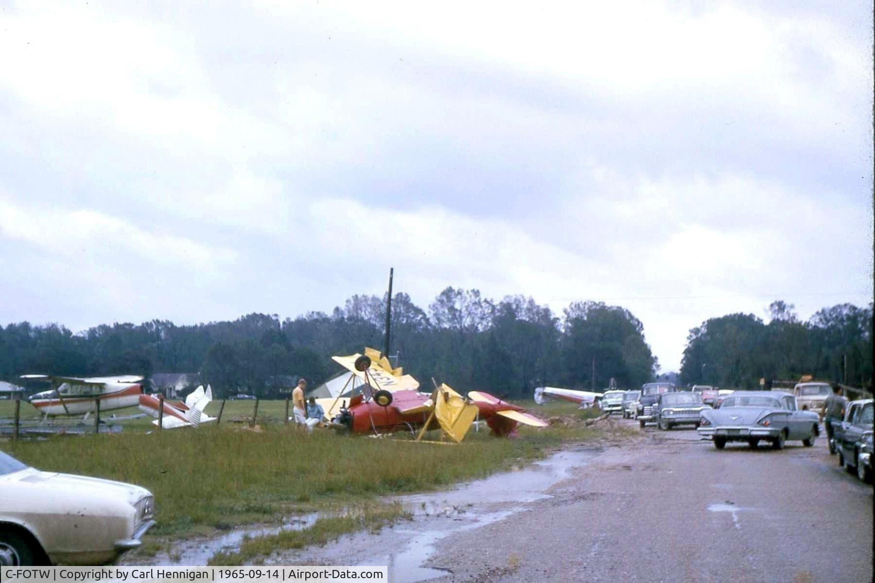 C-FOTW, 1943 Meyers OTW-160 C/N 89, Originally registered N34344 and damaged following the passage of Hurricane Betsy at the old Baton Rouge Airport