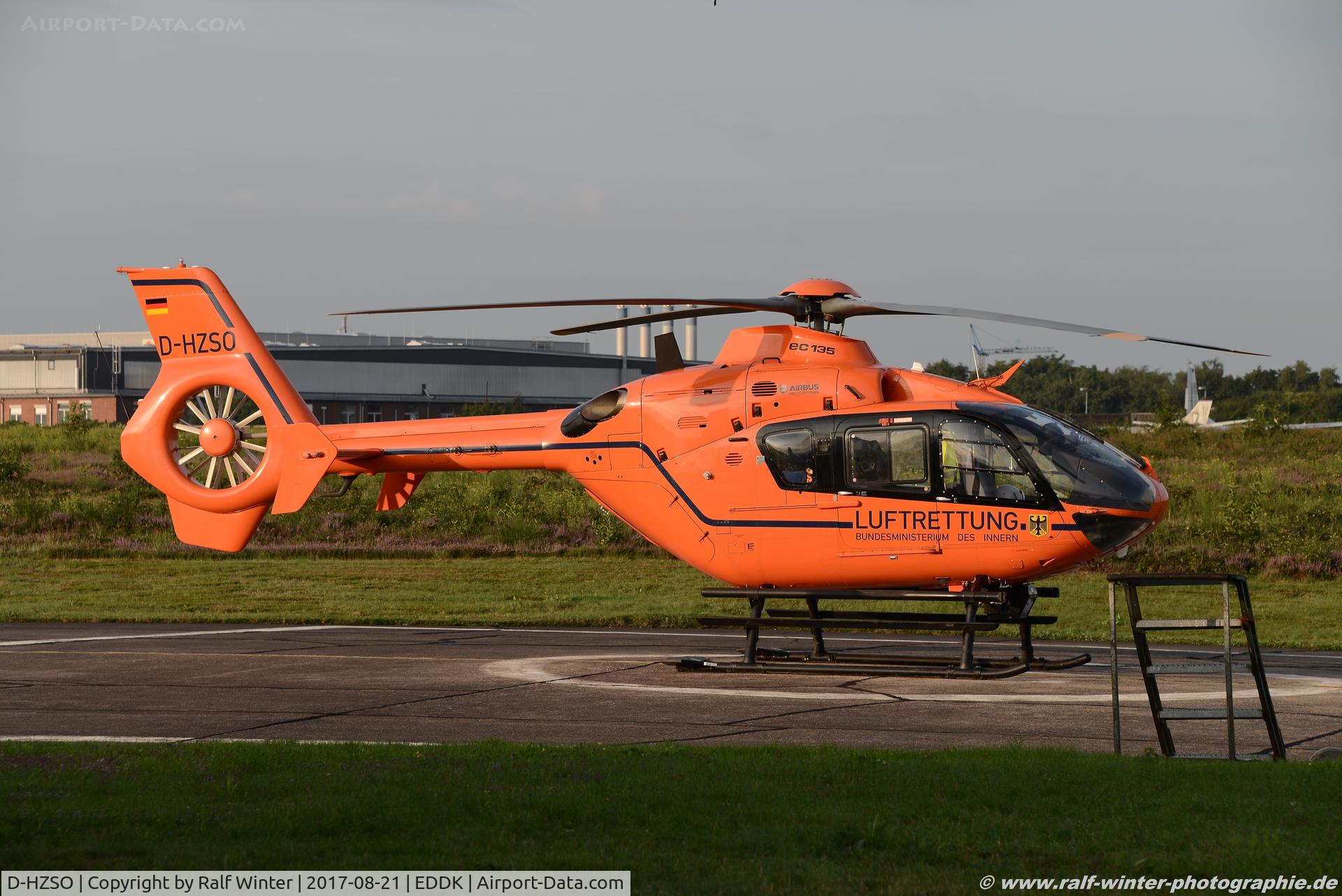 D-HZSO, Eurocopter EC-135T-2i C/N 0644, Eurocopter EC-135T2+ - CHX Bundesministerium des Innern - 0644 - D-HZSO - 21.08.2017 - CGN