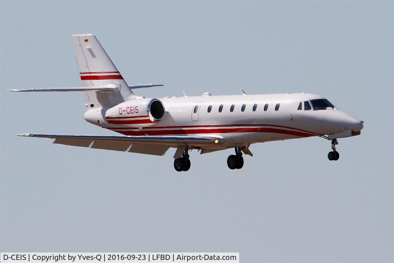 D-CEIS, 2008 Cessna 680 Citation Sovereign C/N 680-0185, Cessna 680 Citation Sovereign, Short approach rwy 05, Bordeaux Mérignac airport (LFBD-BOD)