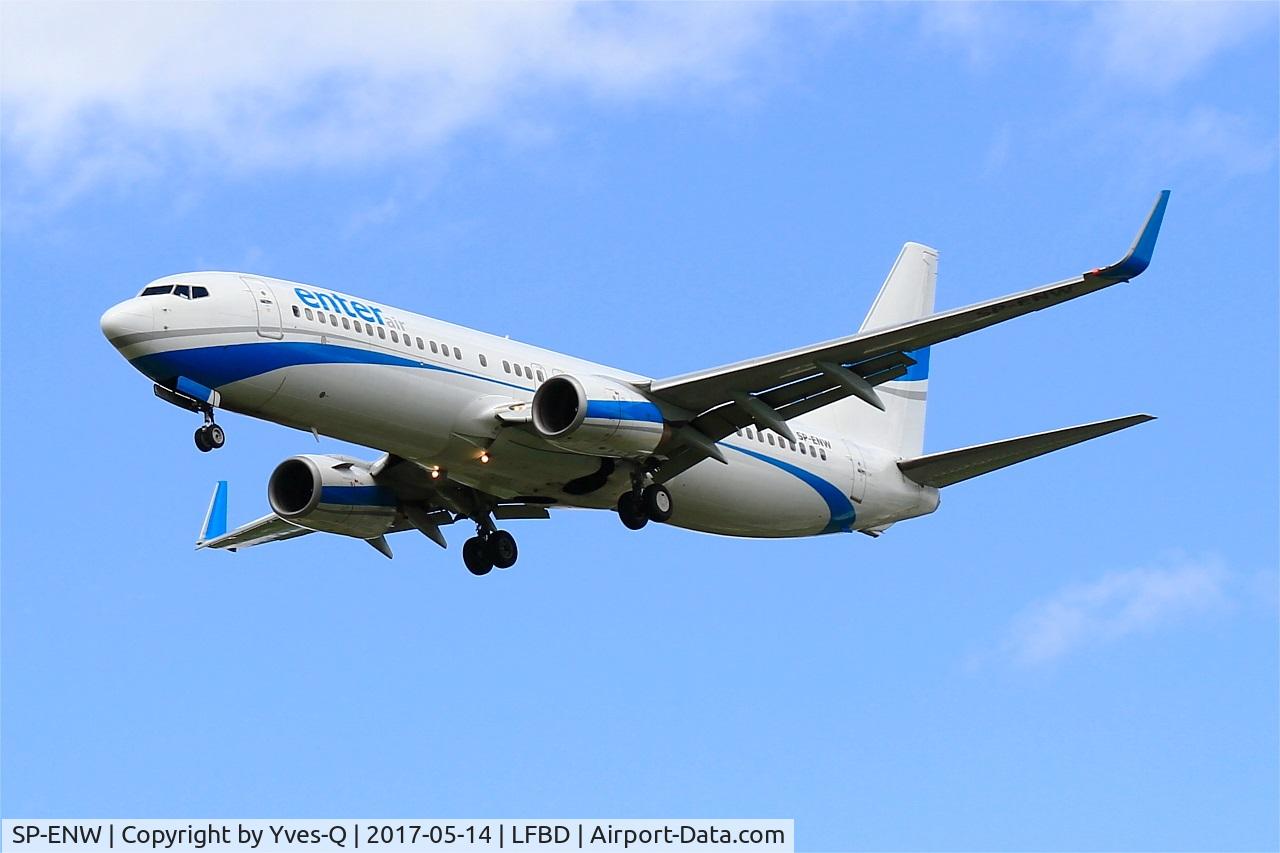 SP-ENW, 1999 Boeing 737-86J C/N 28073, Boeing 737-86J, Short approach rwy 23, Bordeaux Mérignac airport (LFBD-BOD)