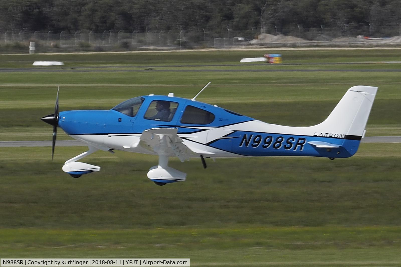 N988SR, 2006 Cirrus SR22 GTS C/N 2038, Cirrus SR22 N988SR departed rwy 06L YPJT 110818.