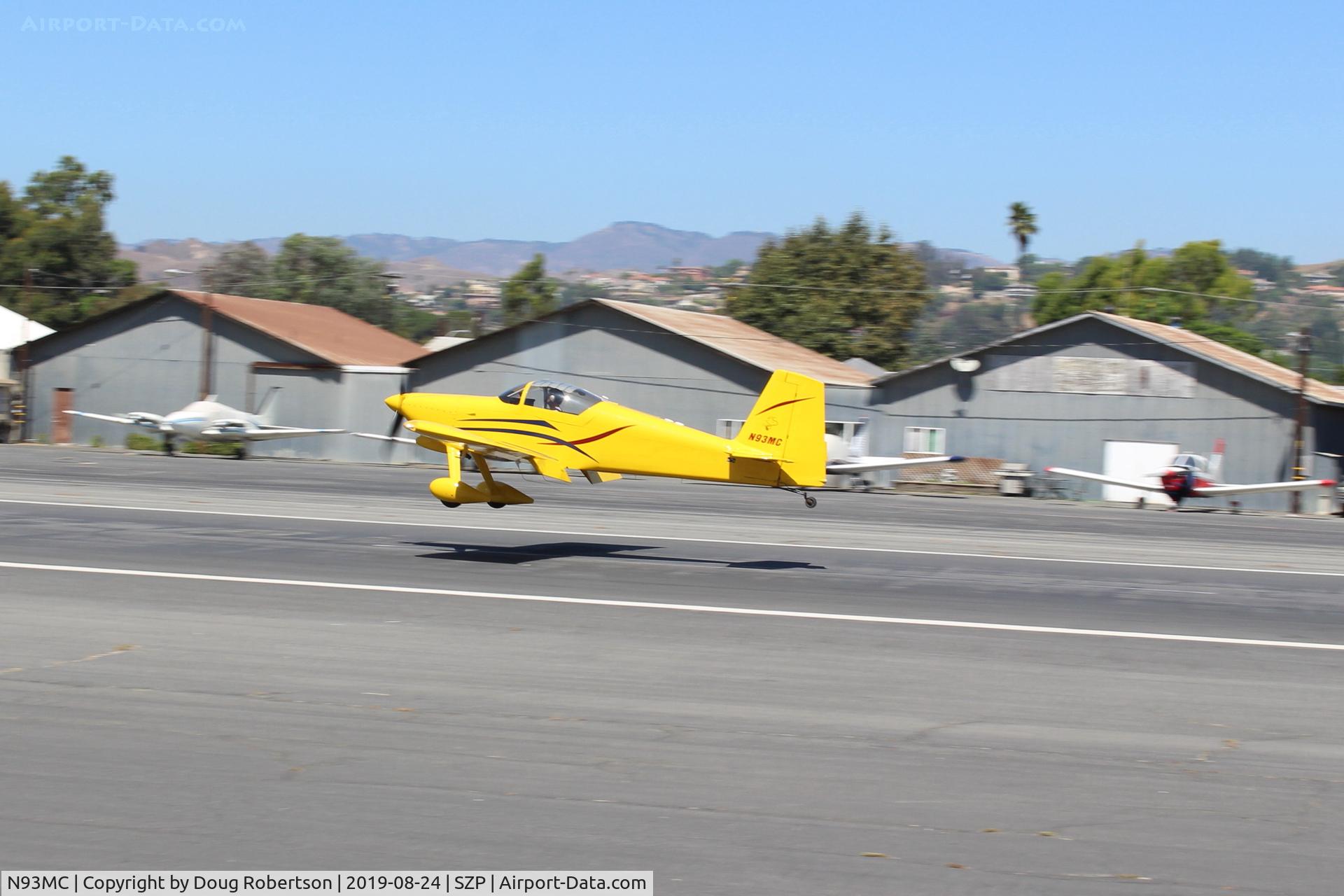 N93MC, 2013 Vans RV-7 C/N 71004, 2013 Vans RV-7, Lycoming O-360-A4M 180 Hp, landing Rwy 22