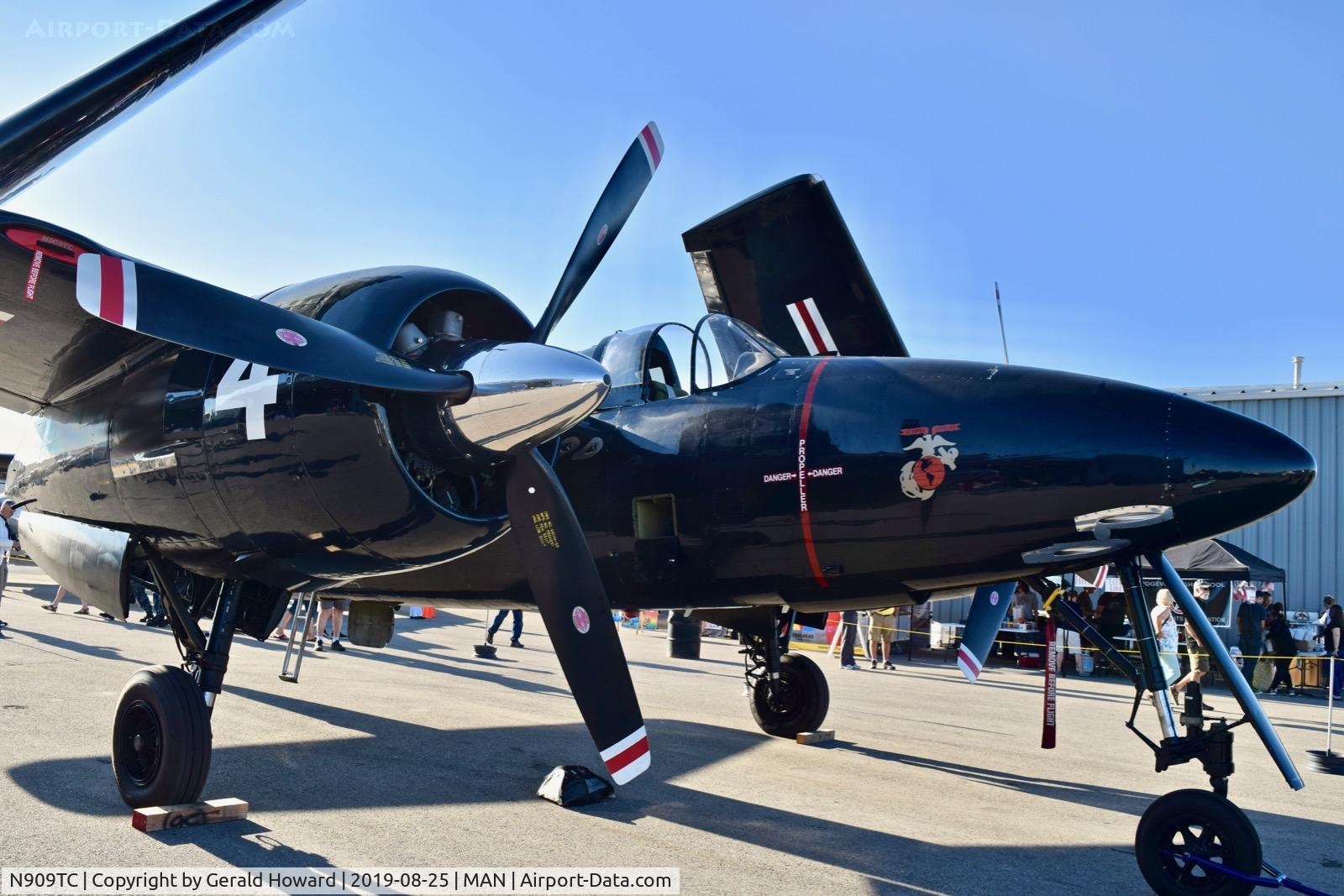 N909TC, 1945 Grumman F7F-3P Tigercat C/N 80425, On display at Nampa airshow.