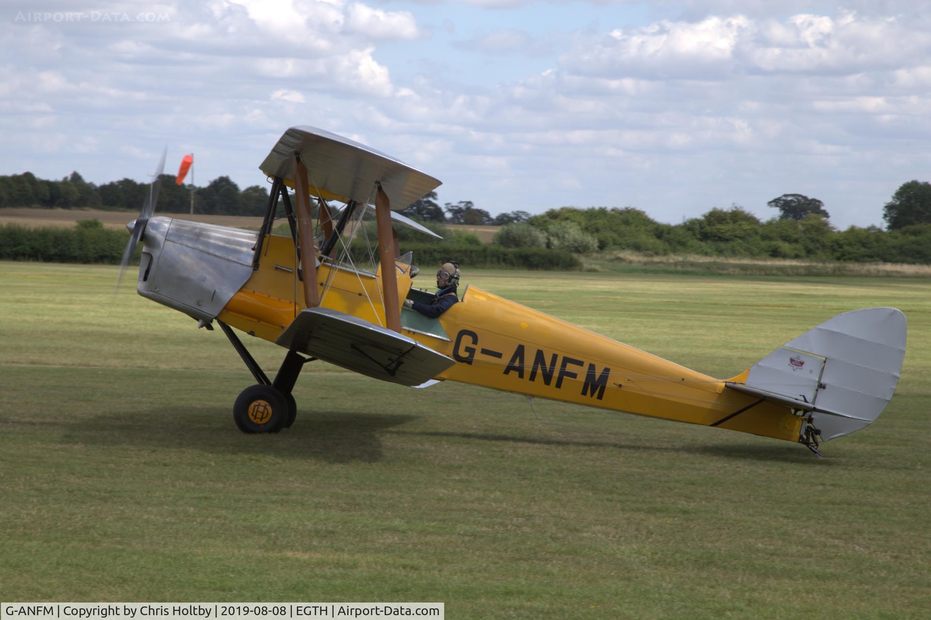 G-ANFM, 1941 De Havilland DH-82A Tiger Moth II C/N 83604, 1940 Tiger Moth returning after flying display at Old Warden's Gathering of Moths 2019