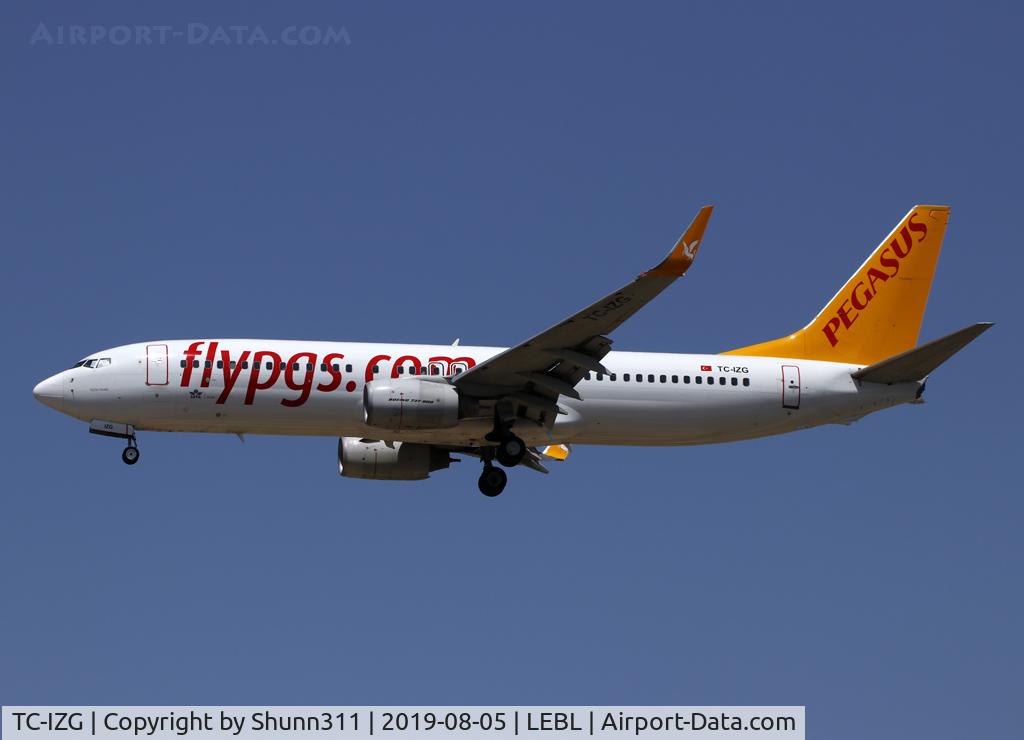 TC-IZG, 2006 Boeing 737-8AS C/N 33605, Landing rwy 25R