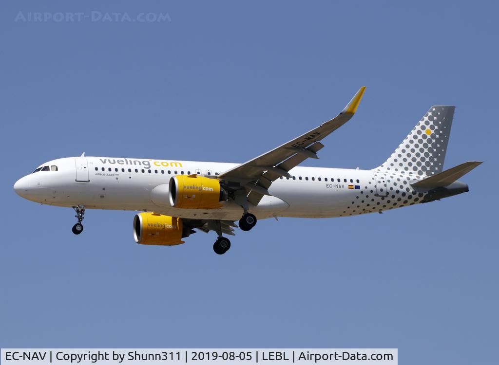EC-NAV, 2018 Airbus A320-271N C/N 8565, Landing rwy 25R