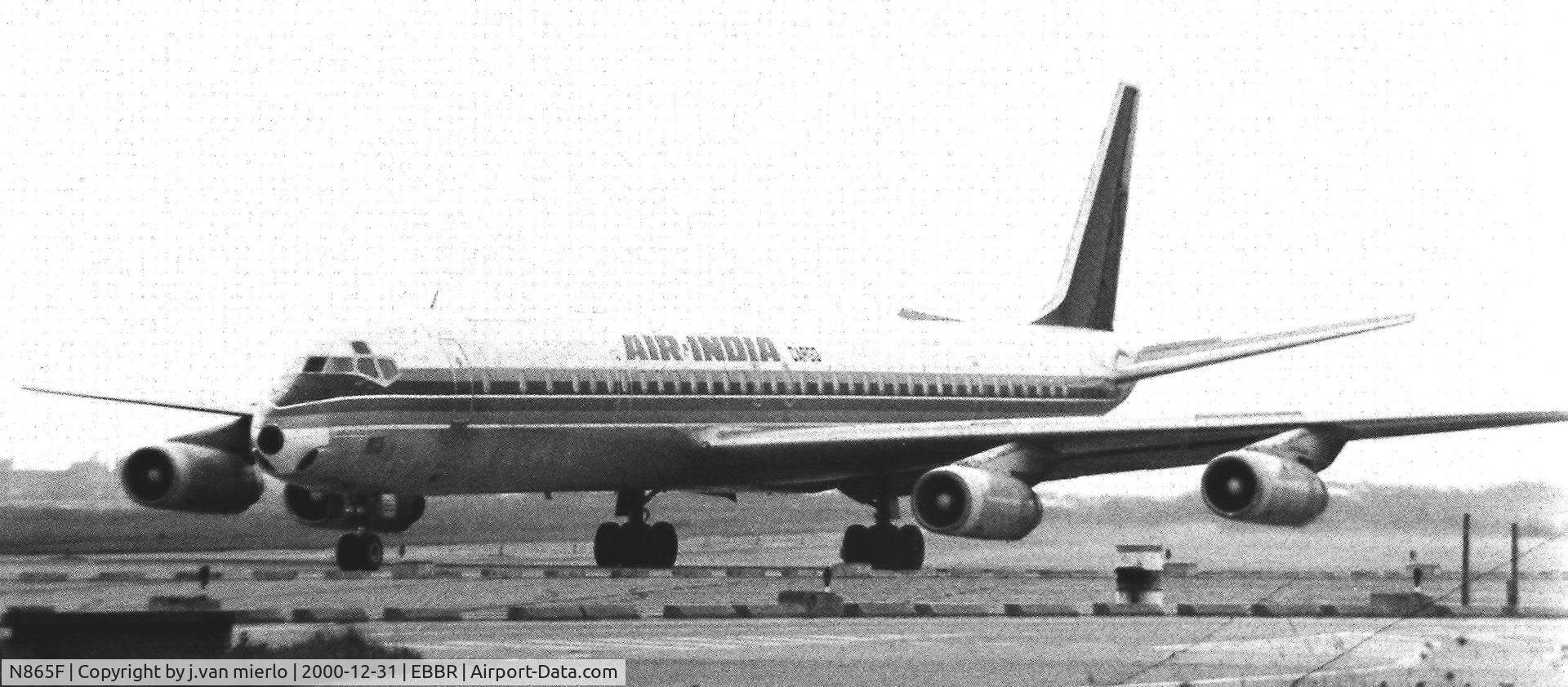 N865F, 1969 Douglas DC-8-63F C/N 46088, Taxiing, leaving BRUCARGO