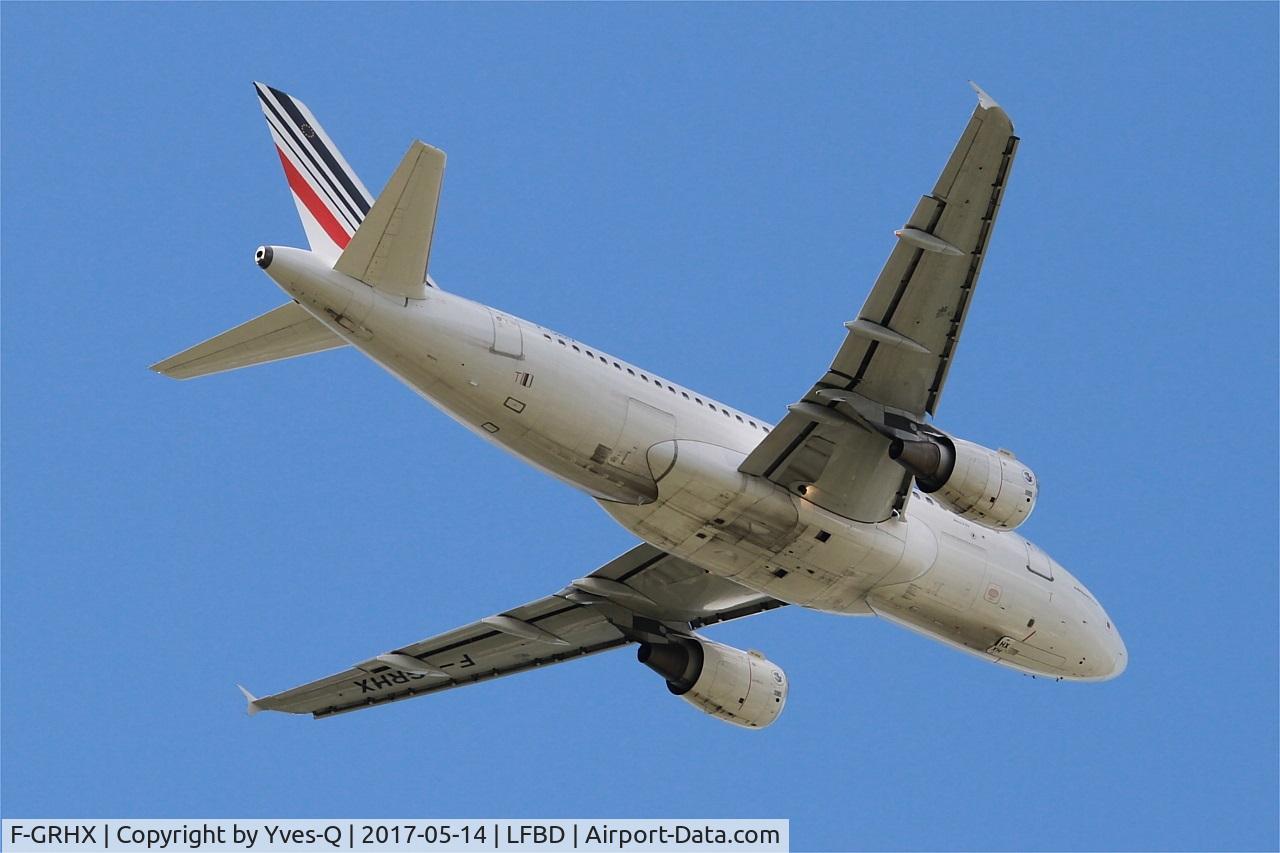 F-GRHX, 2001 Airbus A319-111 C/N 1524, Airbus A319-111, Take off rwy 05, Bordeaux-Mérignac airport (LFBD-BOD)