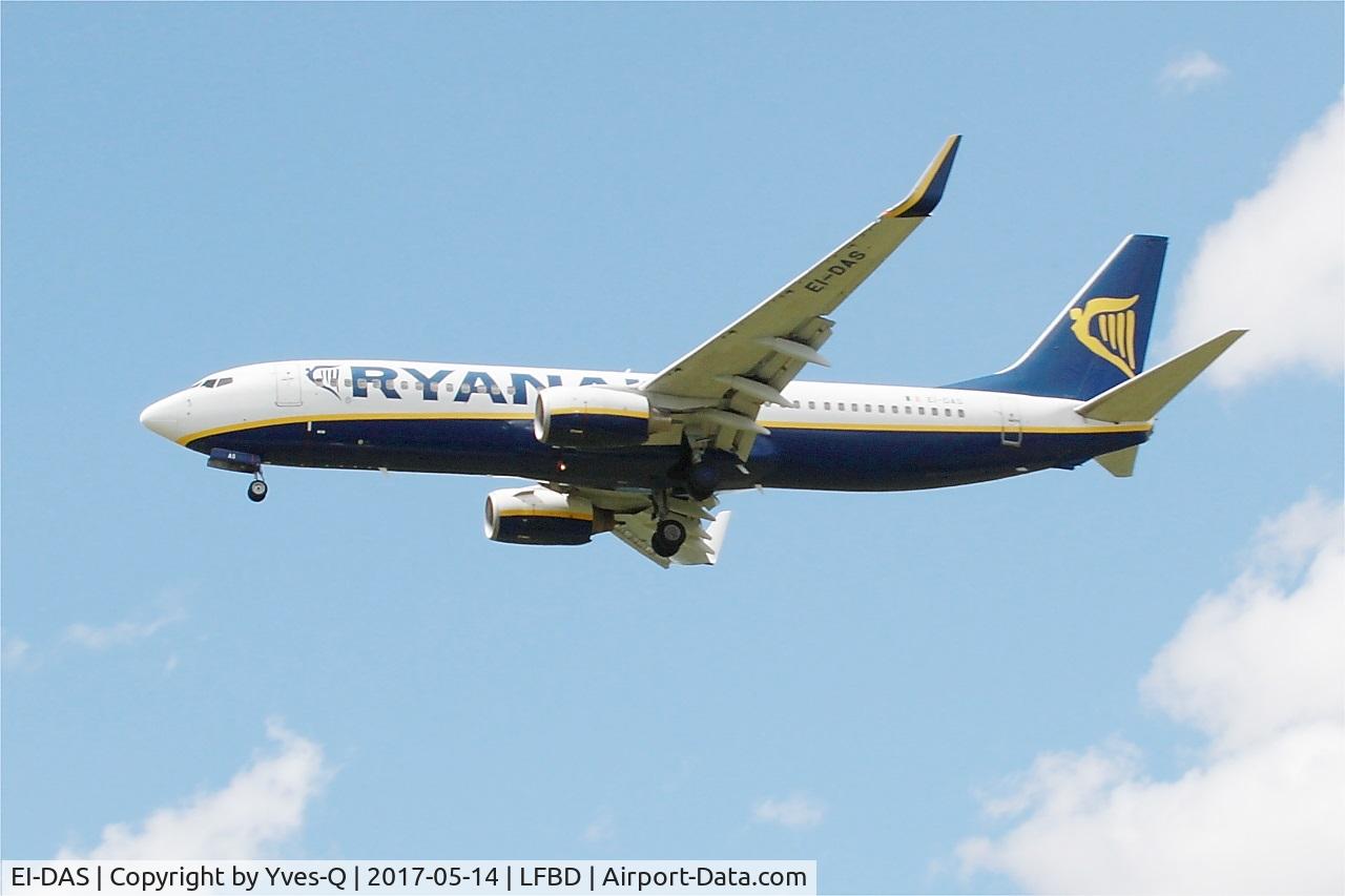 EI-DAS, 2003 Boeing 737-8AS C/N 33553, Boeing 737-8A, On final rwy 23, Bordeaux-Mérignac airport (LFBD-BOD)