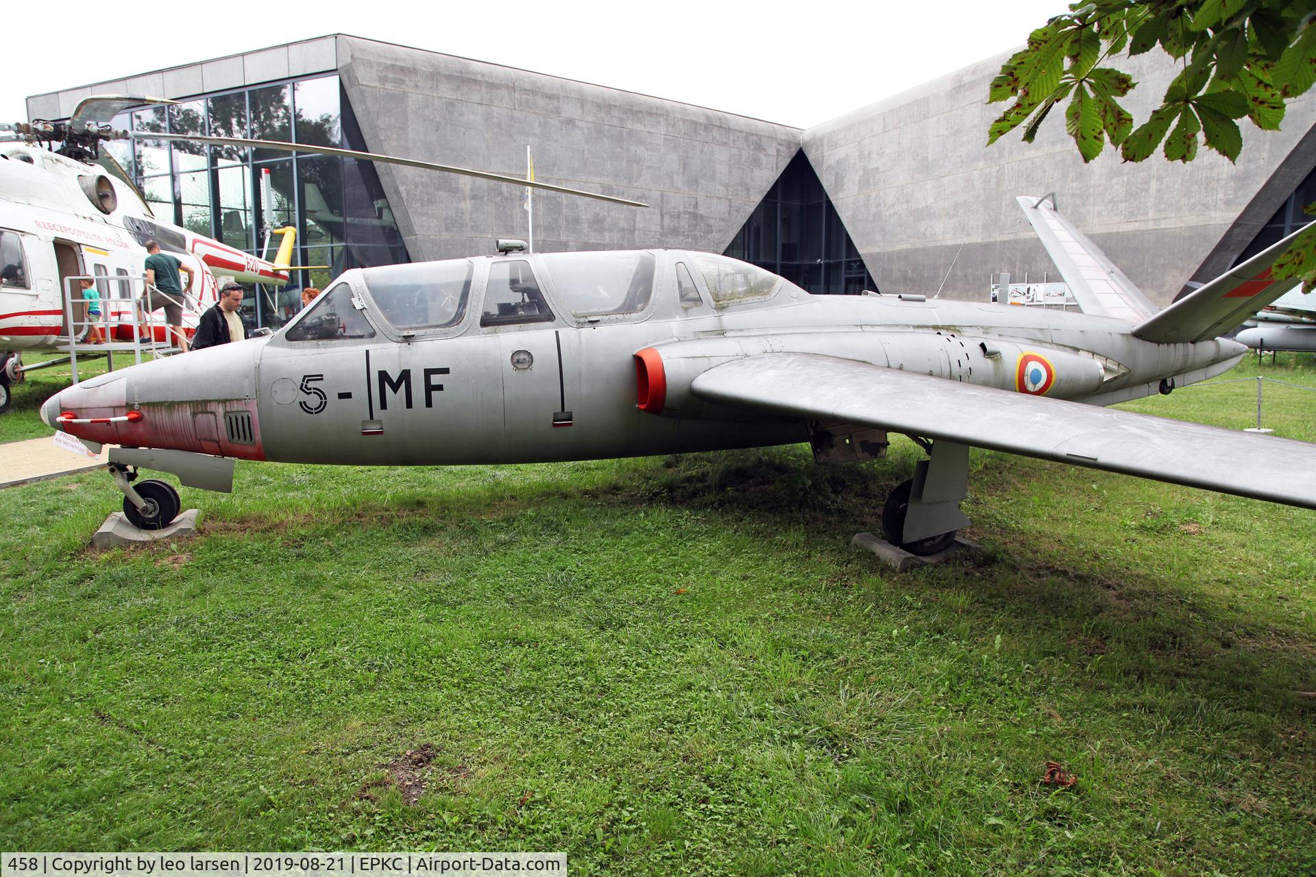 458, Fouga CM-170R Magister C/N 458, Polish Aviation Museum Krakow 21.8.2019
