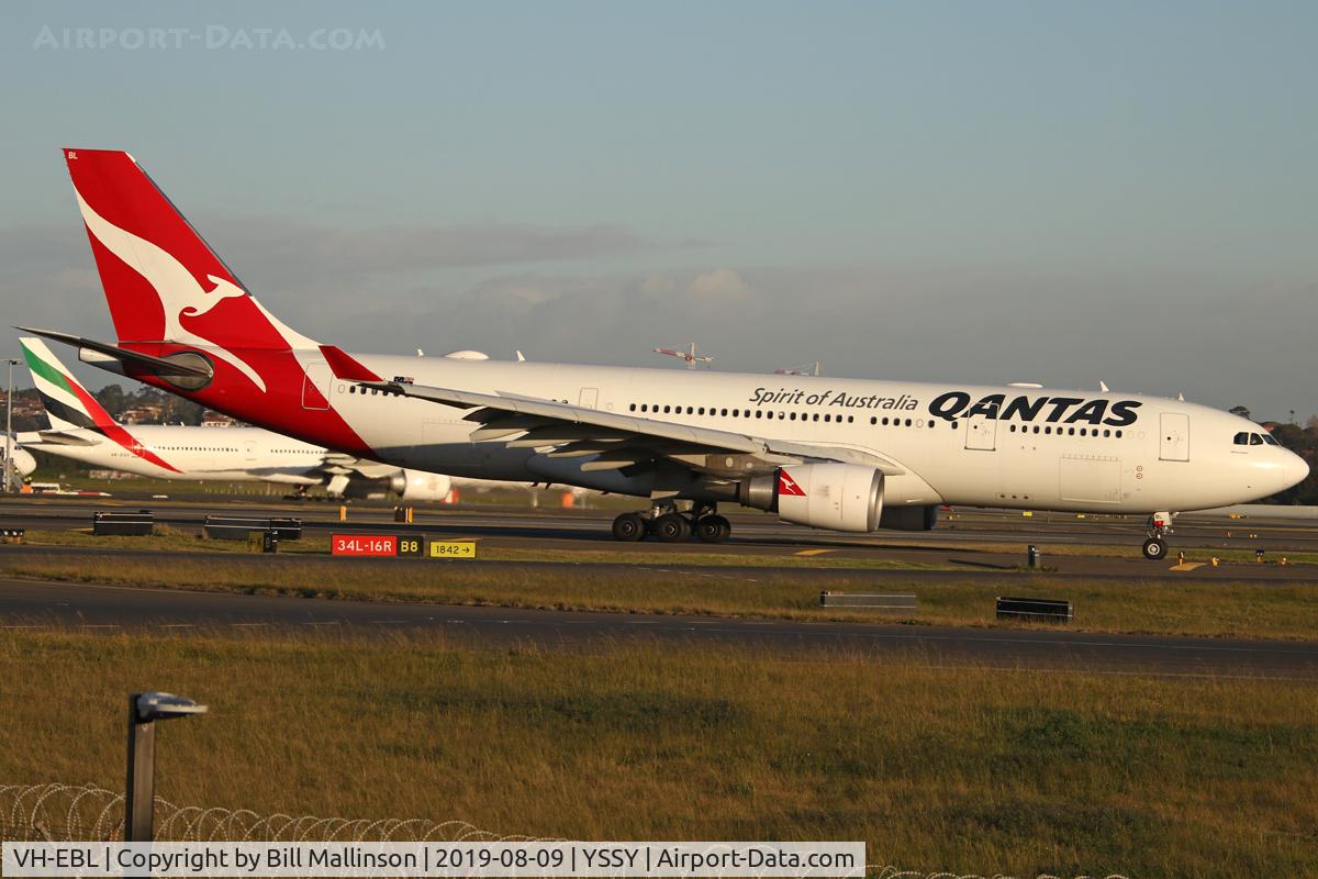VH-EBL, 2008 Airbus A330-203 C/N 976, up from MEL