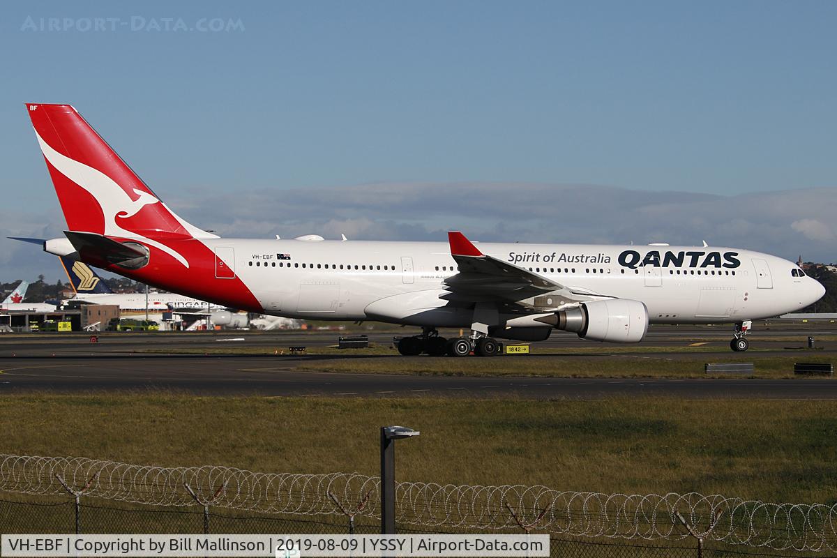 VH-EBF, 2007 Airbus A330-202 C/N 853, in from AKL