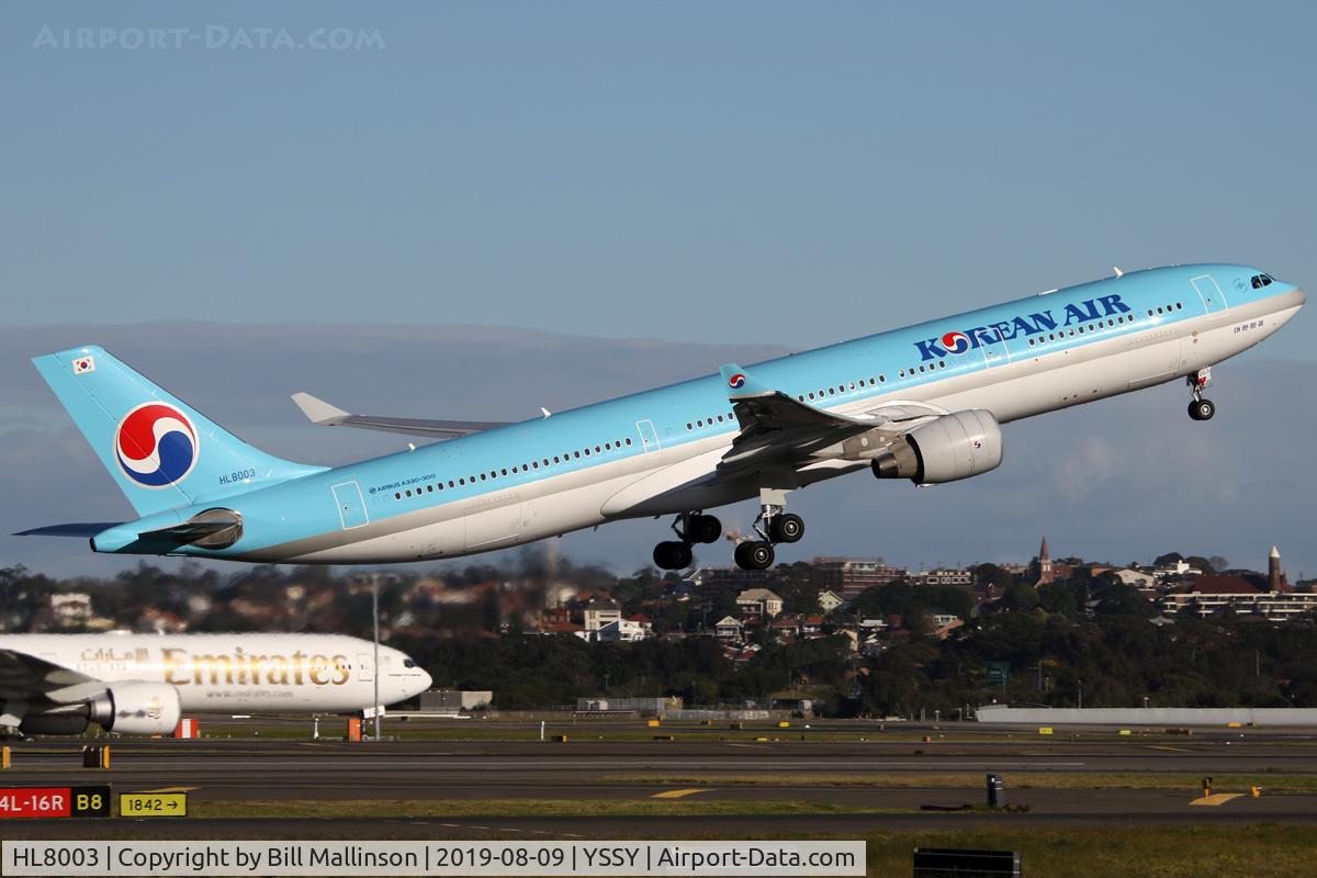 HL8003, 2014 Airbus A330-323 C/N 1590, off to ICN as KE122