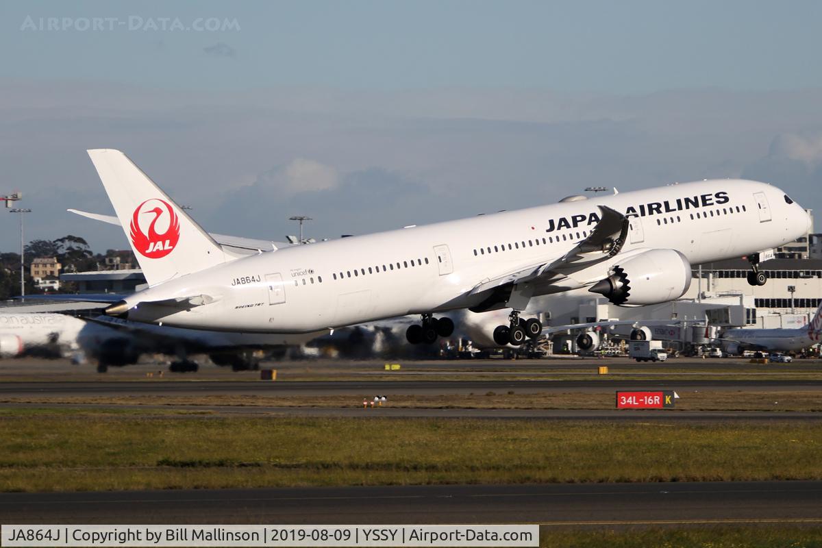JA864J, 2016 Boeing 787-9 Dreamliner Dreamliner C/N 34858, off to NRT as JL772