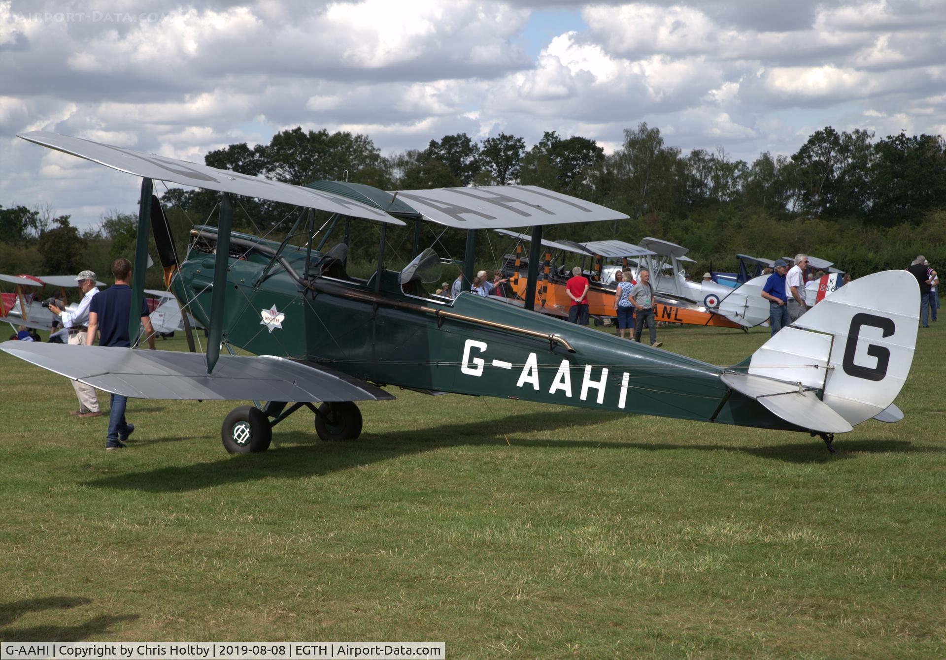 G-AAHI, 1929 De Havilland DH60G Gipsy Moth C/N 1082, 1929 Gipsy Moth on display at the Gathering of Moths Day 2019 at Old Warden