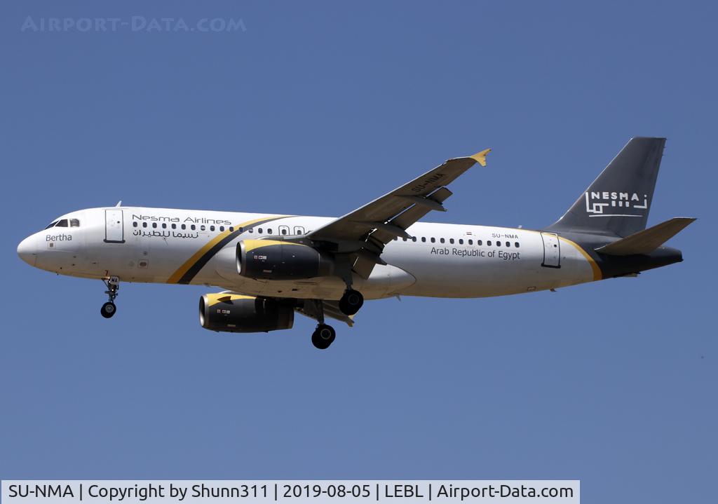 SU-NMA, 2002 Airbus A320-232 C/N 1697, Landing rwy 25R